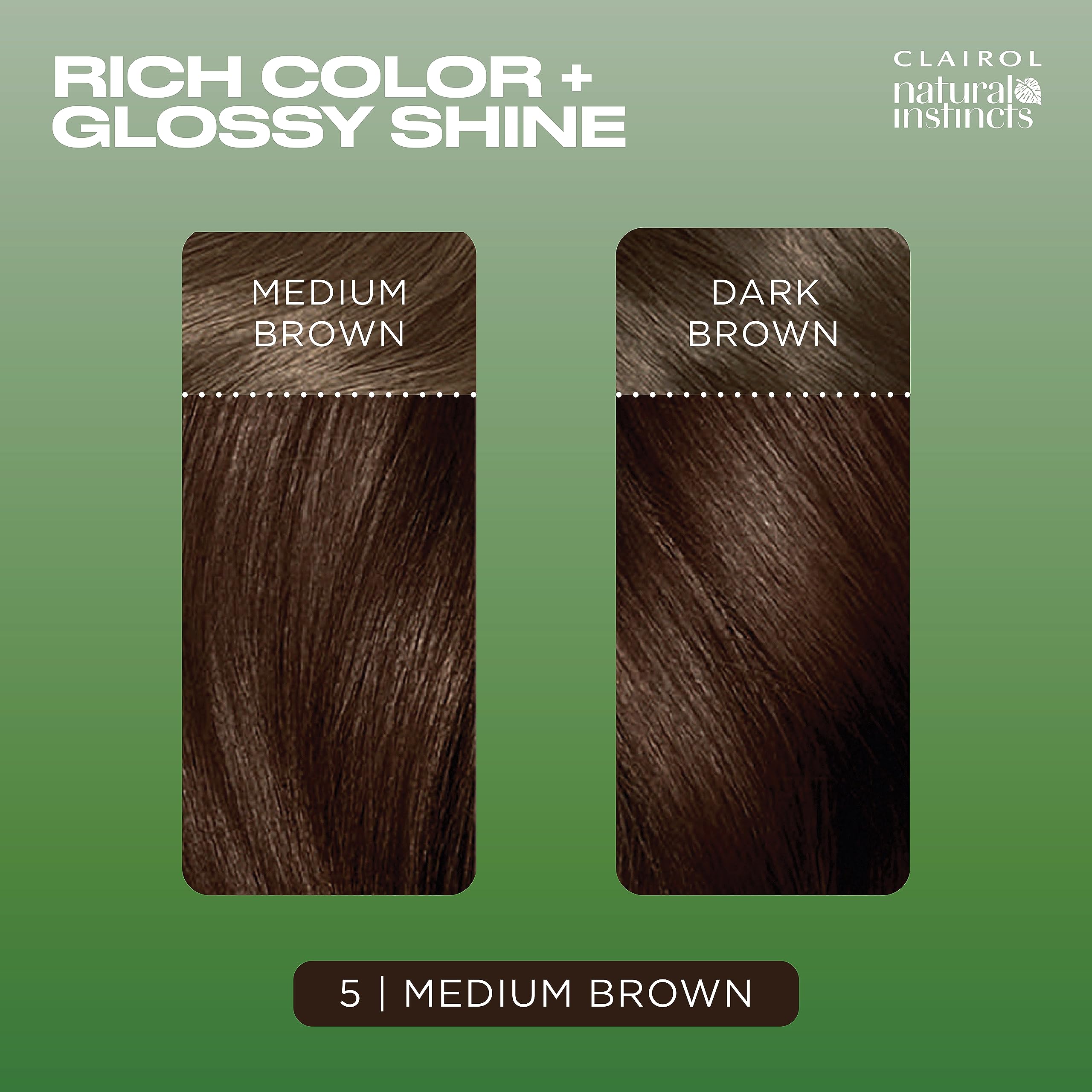 Foto 5 pulgar | Tinte Para El Cabello Clairol Natural Instincts Demi-permanent 5 Marrón Medio - Venta Internacional.