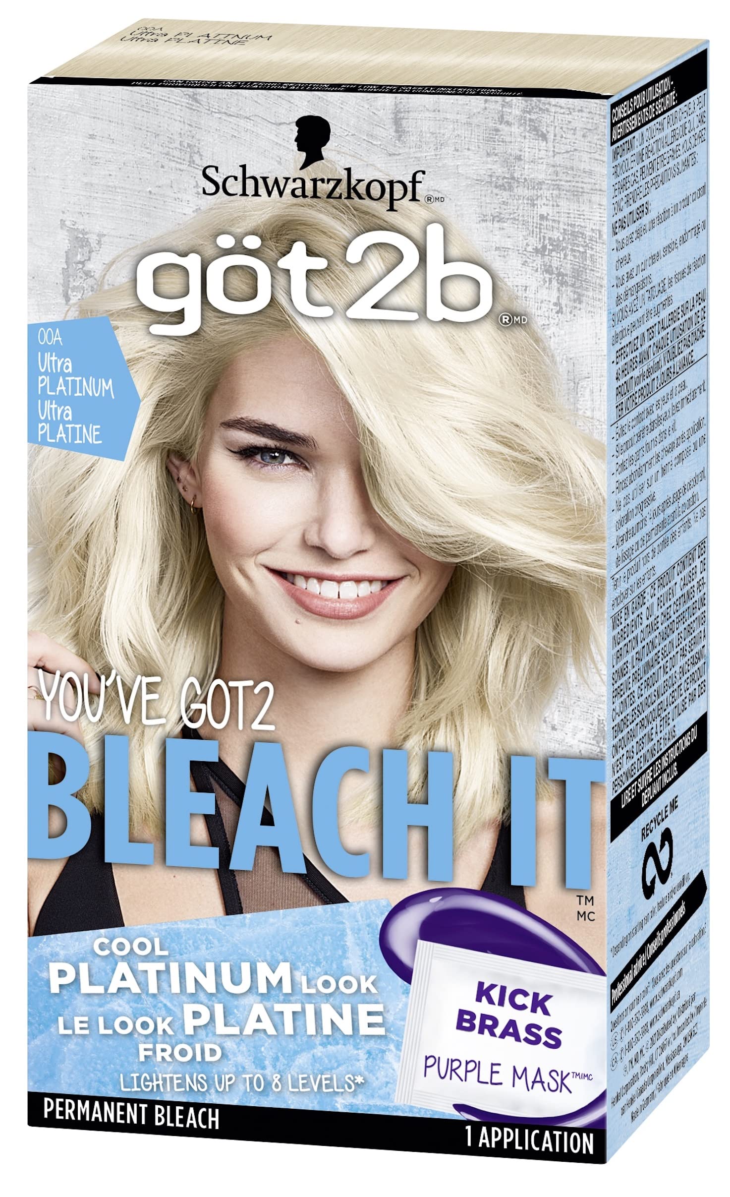 Foto 2 pulgar | Tinte De Pelo Got2b Bleach It Permanent 00a Ultra Platinum - Venta Internacional.