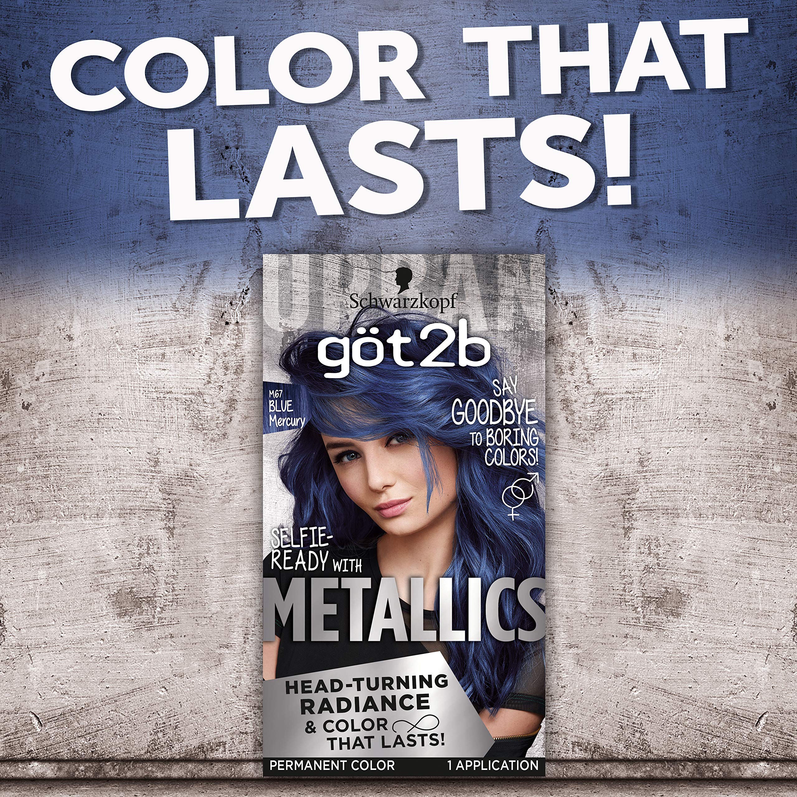 Foto 4 pulgar | Tinte De Pelo Schwarzkopf Got2b Metallics M67 Blue Mercury - Venta Internacional.