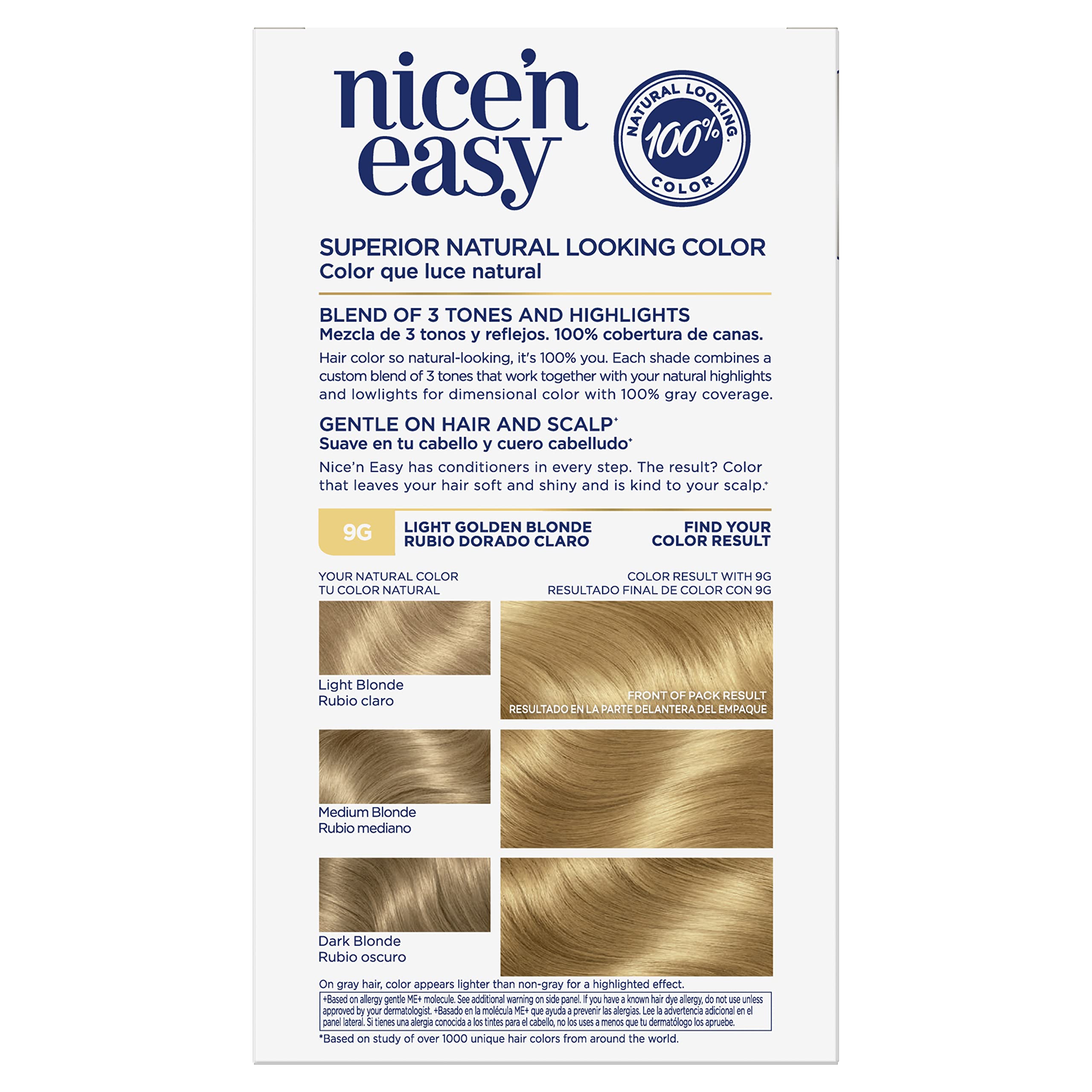 Foto 3 pulgar | Tinte De Pelo Clairol Nice'n Easy 9g Rubio Dorado Claro X1 - Venta Internacional.