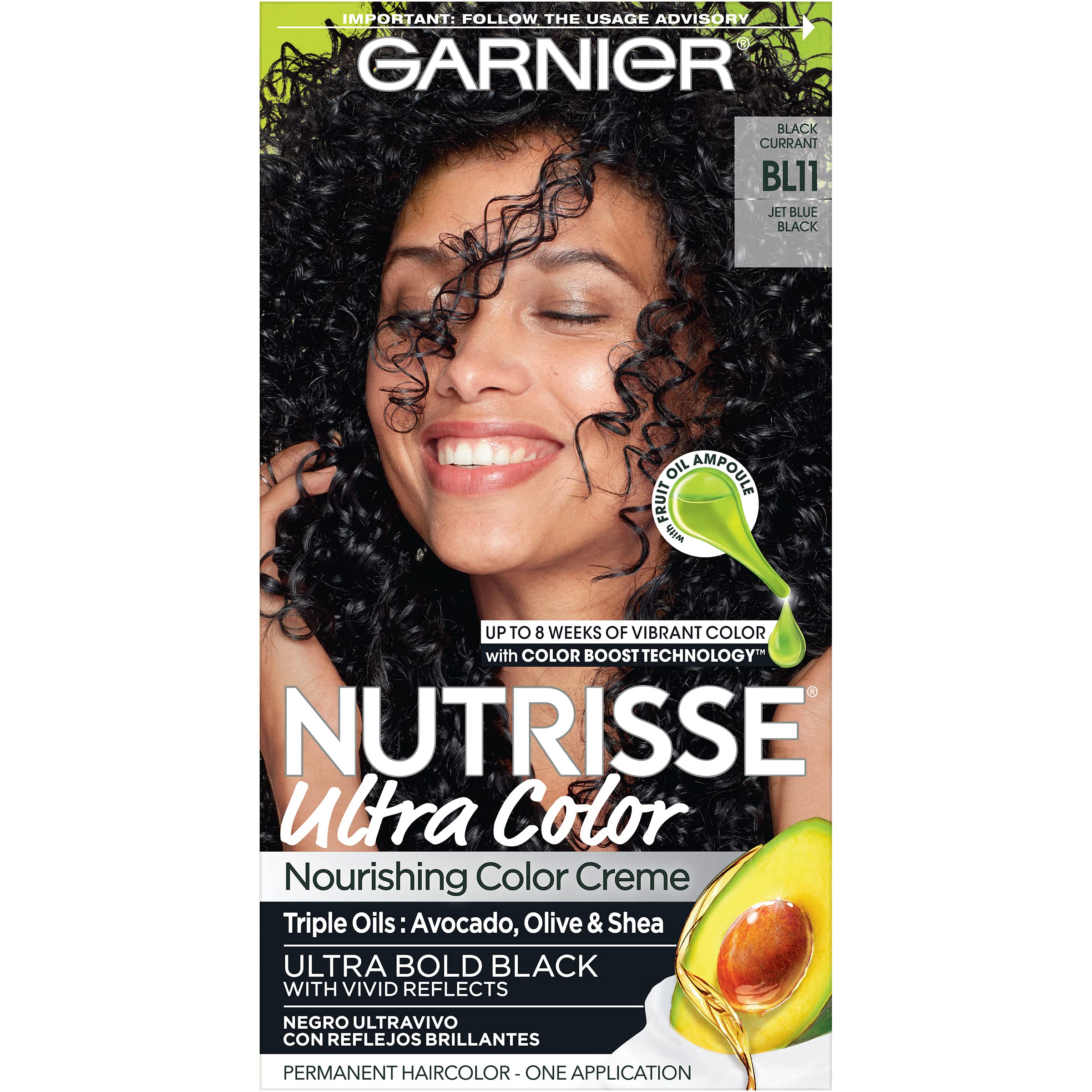 Foto 2 pulgar | Tinte Para El Cabello Garnier Nutrisse Ultra Color Bl11 Jet Blue Black - Venta Internacional.