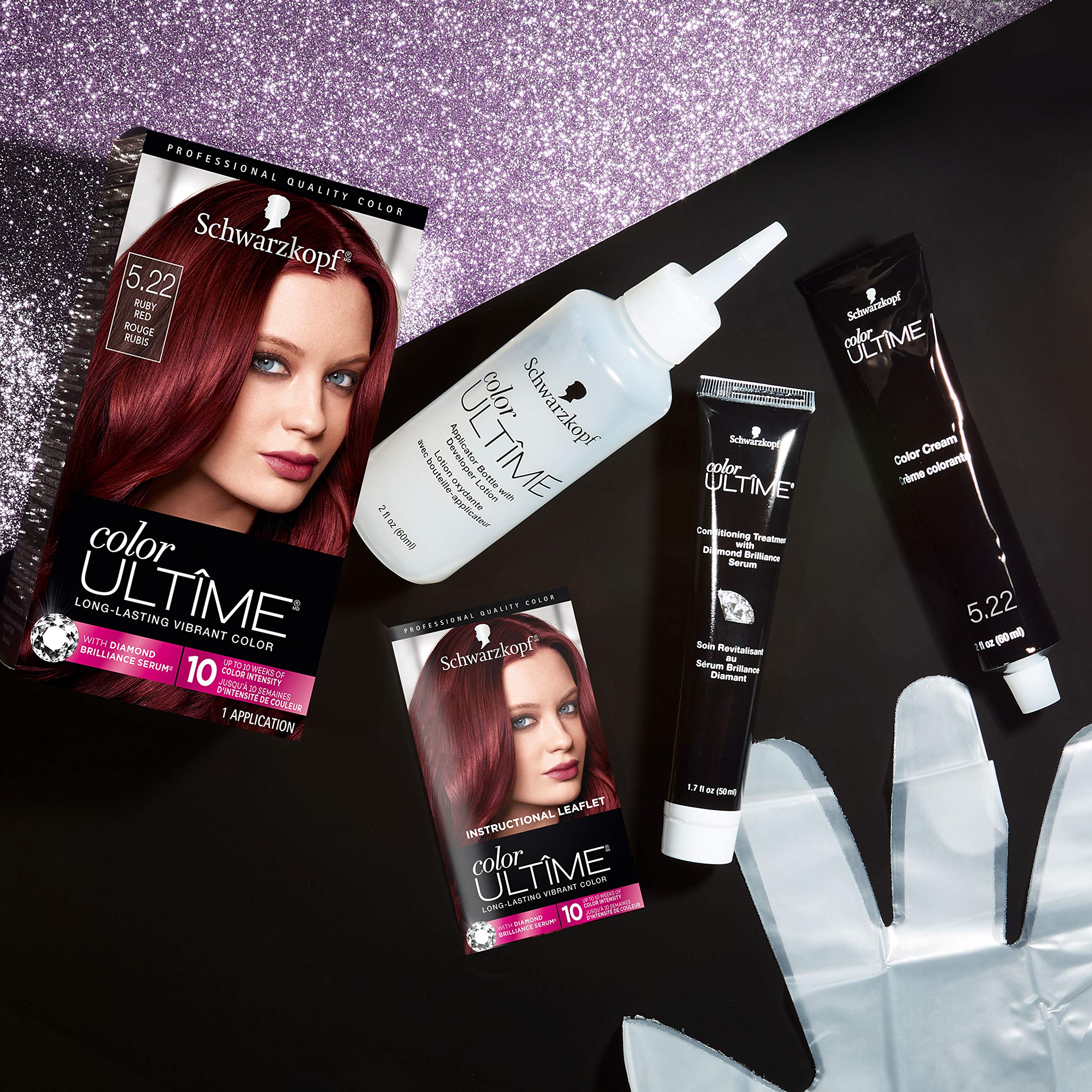 Foto 4 | Tinte Para El Cabello Schwarzkopf Color Ultime 5.22 Ruby Red 1 Aplicación - Venta Internacional.
