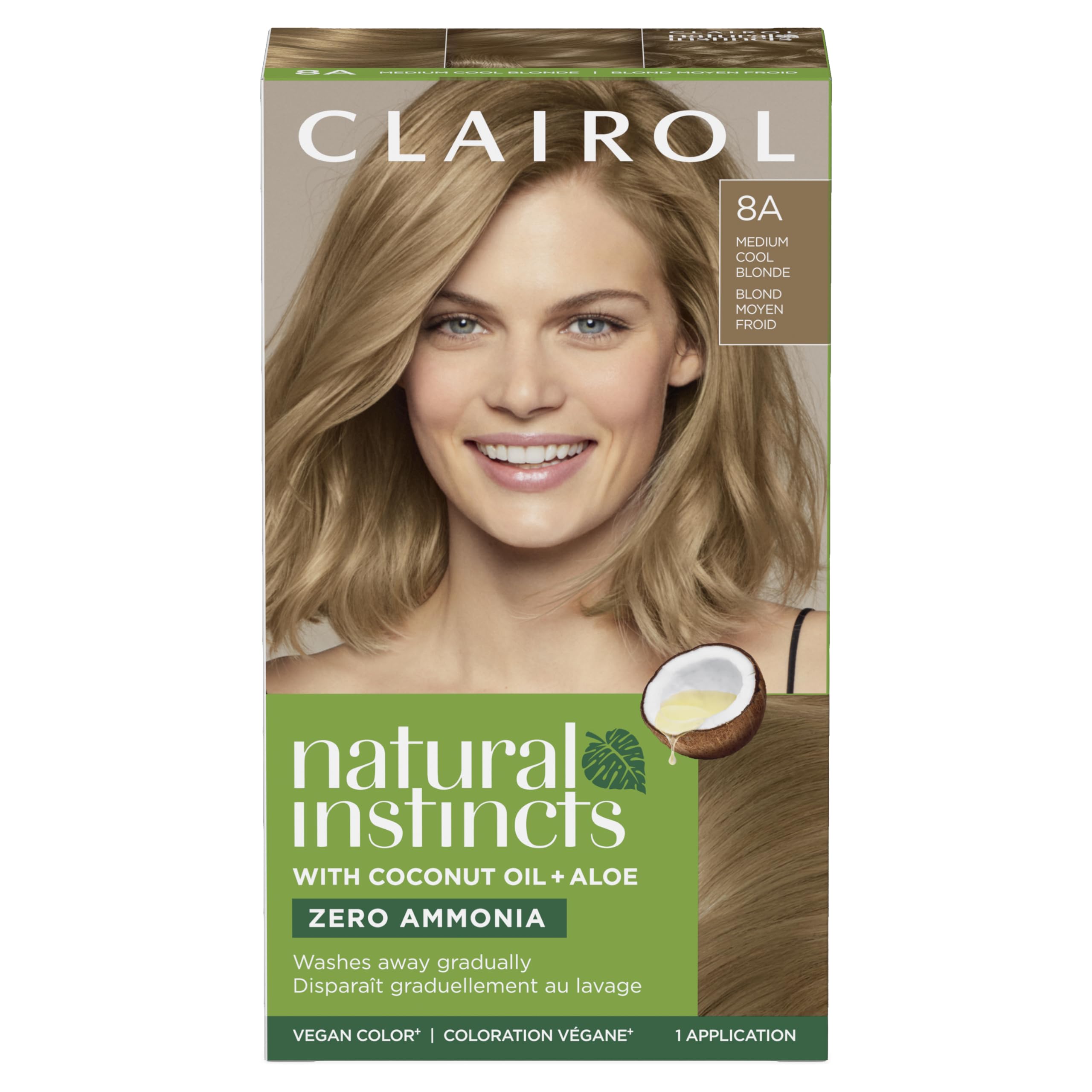 Tinte Para El Cabello Clairol Natural Instincts 8a Medium Cool Blonde X1 - Venta Internacional.