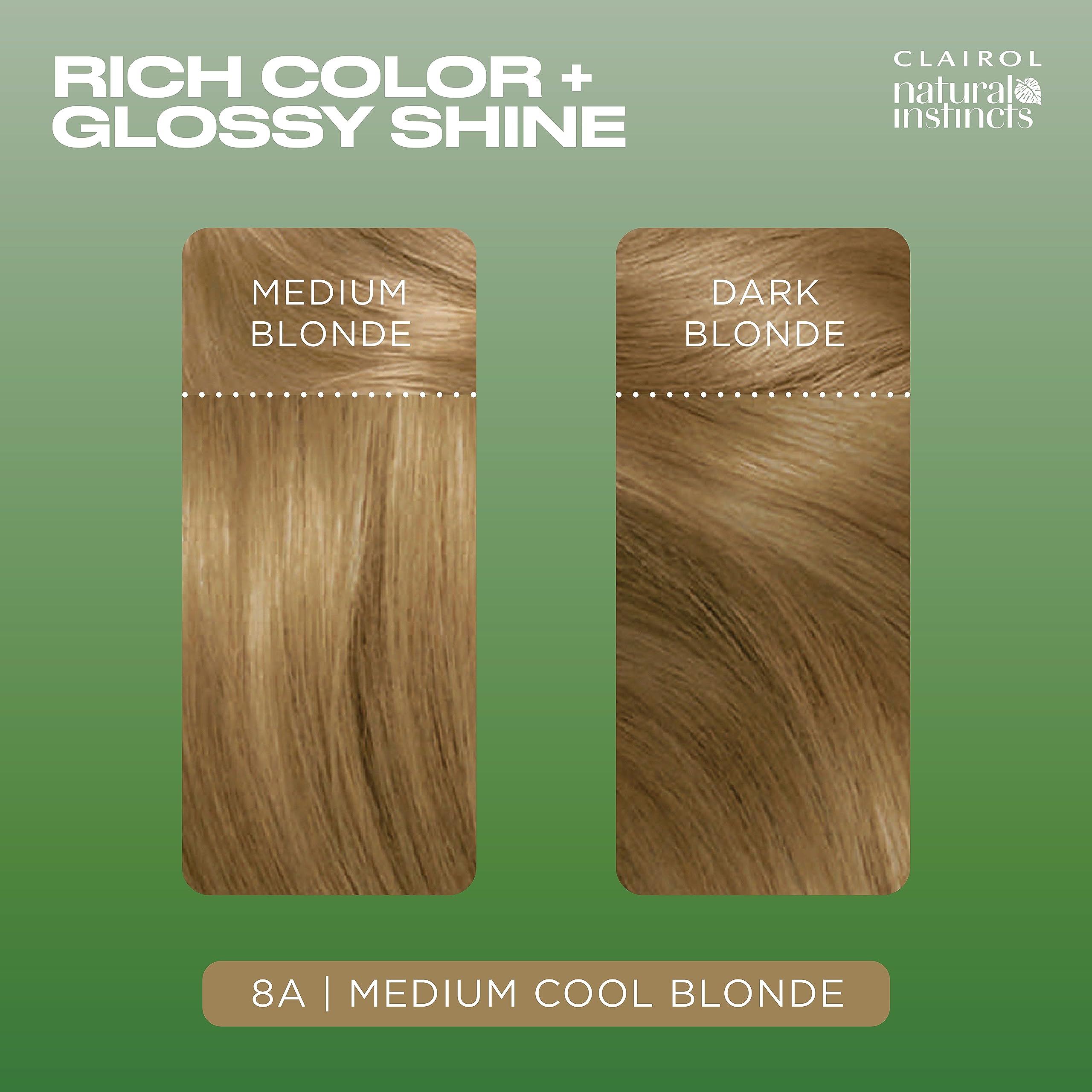 Foto 5 pulgar | Tinte Para El Cabello Clairol Natural Instincts 8a Medium Cool Blonde X1 - Venta Internacional.