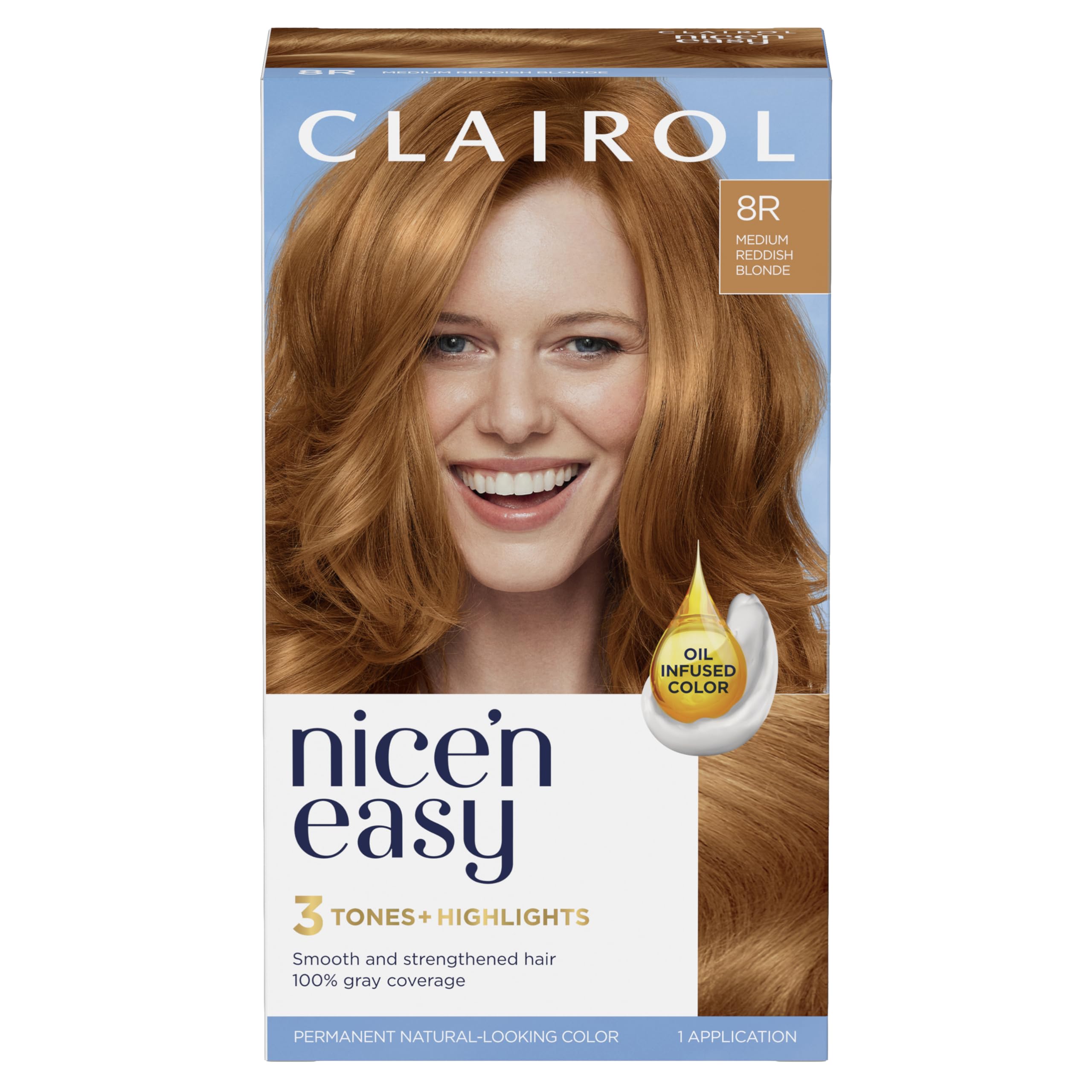 Foto 2 pulgar | Tinte De Pelo Clairol Nice'n Easy 8r Rubio Rojizo Medio - Venta Internacional.