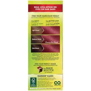 Foto 4 | Tinte De Pelo Garnier Nutrisse Ultra Color R3 Castaño Claro - Venta Internacional.