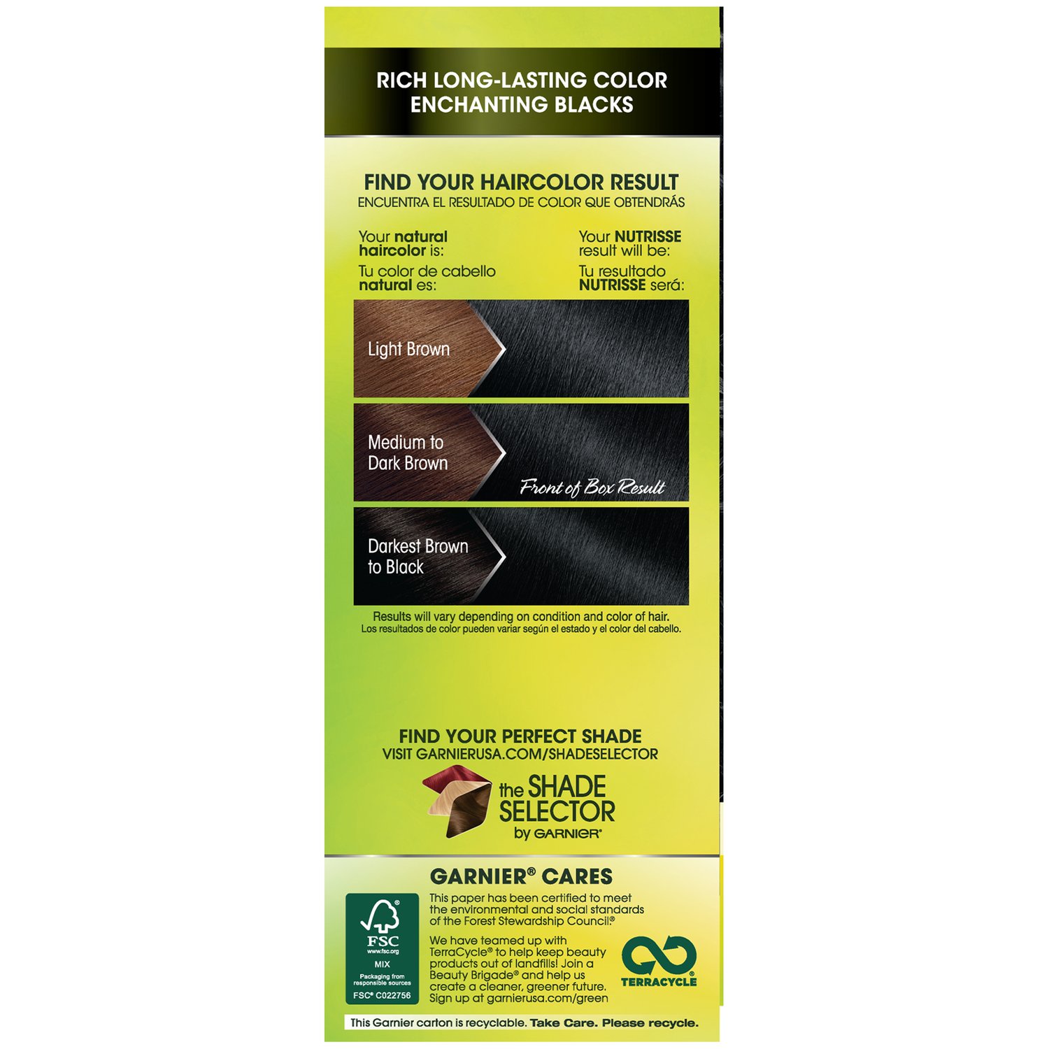 Foto 4 pulgar | Tinte Para El Cabello Garnier Nutrisse Nourishing 11 Blackest Black - Venta Internacional.