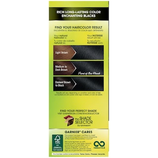 Foto 3 | Tinte Para El Cabello Garnier Nutrisse Nourishing 11 Blackest Black - Venta Internacional.