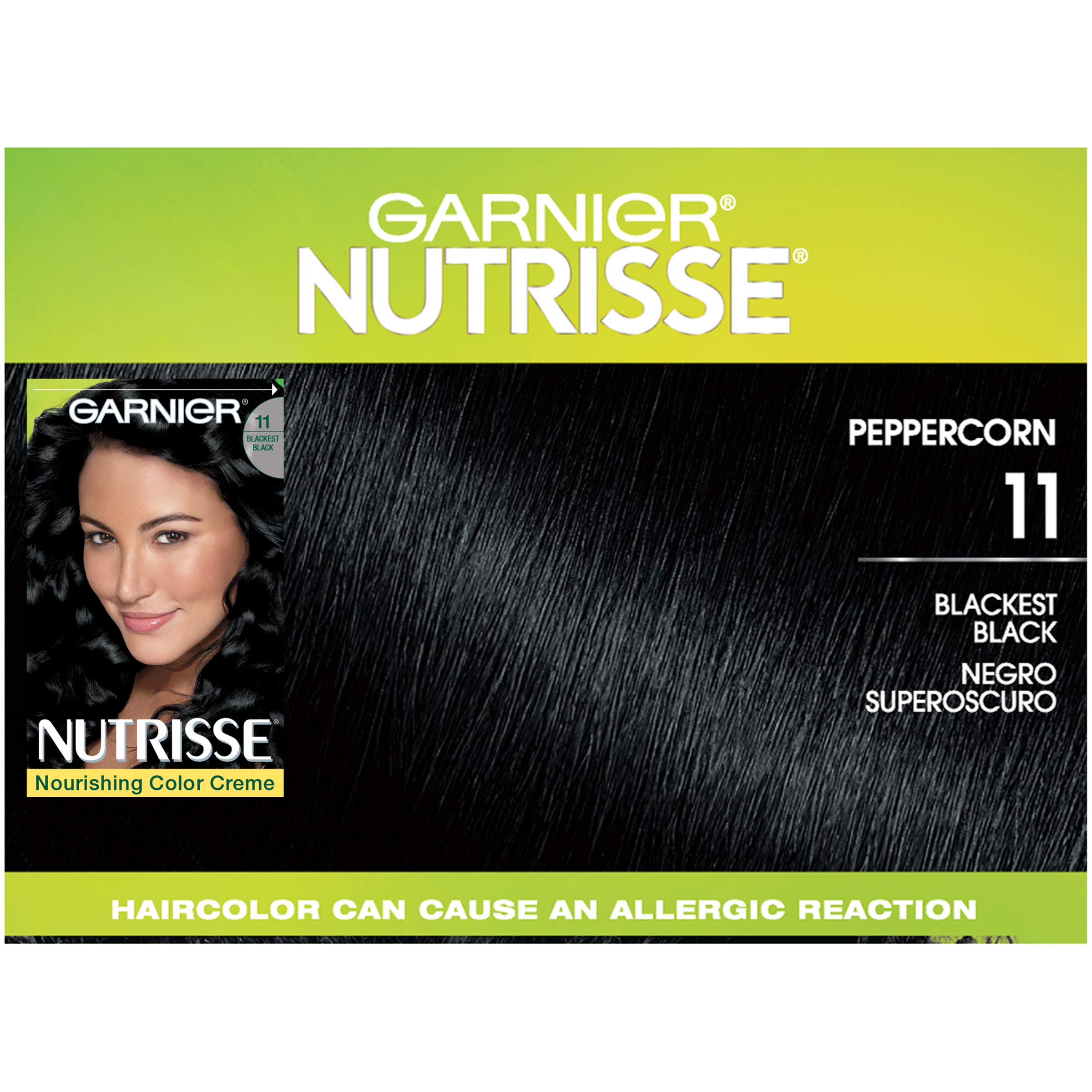 Foto 8 pulgar | Tinte Para El Cabello Garnier Nutrisse Nourishing 11 Blackest Black - Venta Internacional.