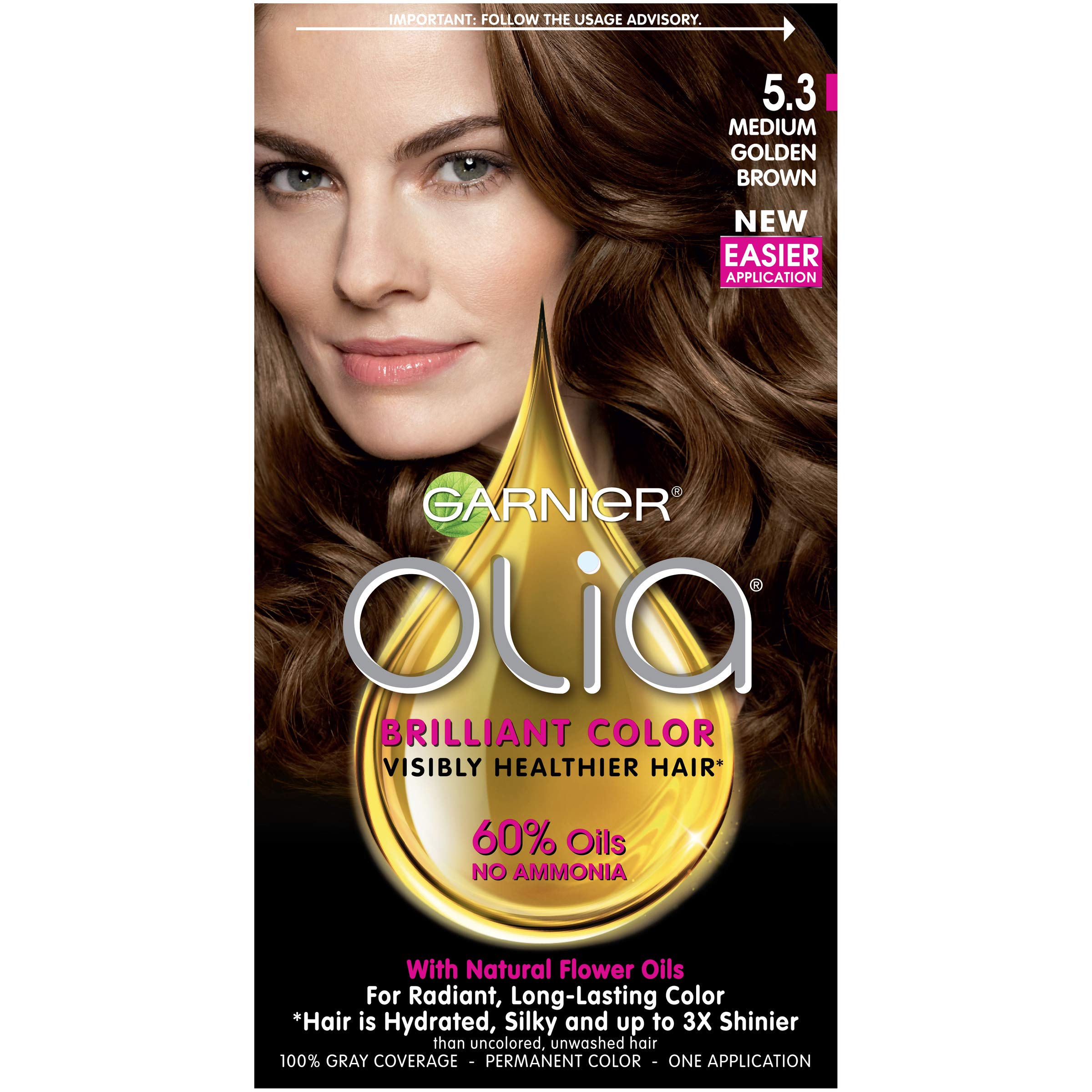 Foto 2 pulgar | Tinte Para El Cabello Garnier Olia 5.3 Marrón Dorado Medio Sin Amoniaco - Venta Internacional.