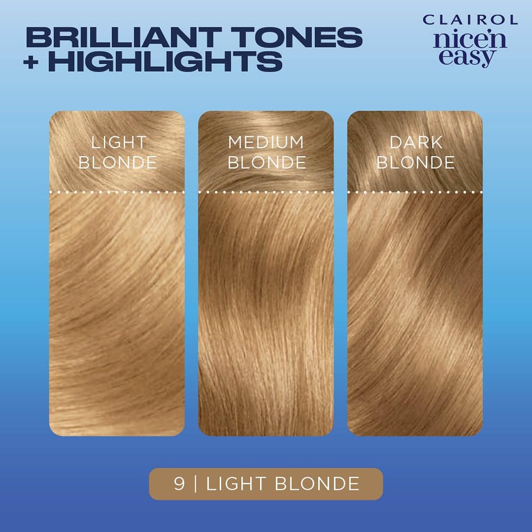 Foto 4 | Tinte Para El Cabello Clairol Nice'n Easy 9, Rubio Claro, Paquete Permanente, 1 - Venta Internacional.