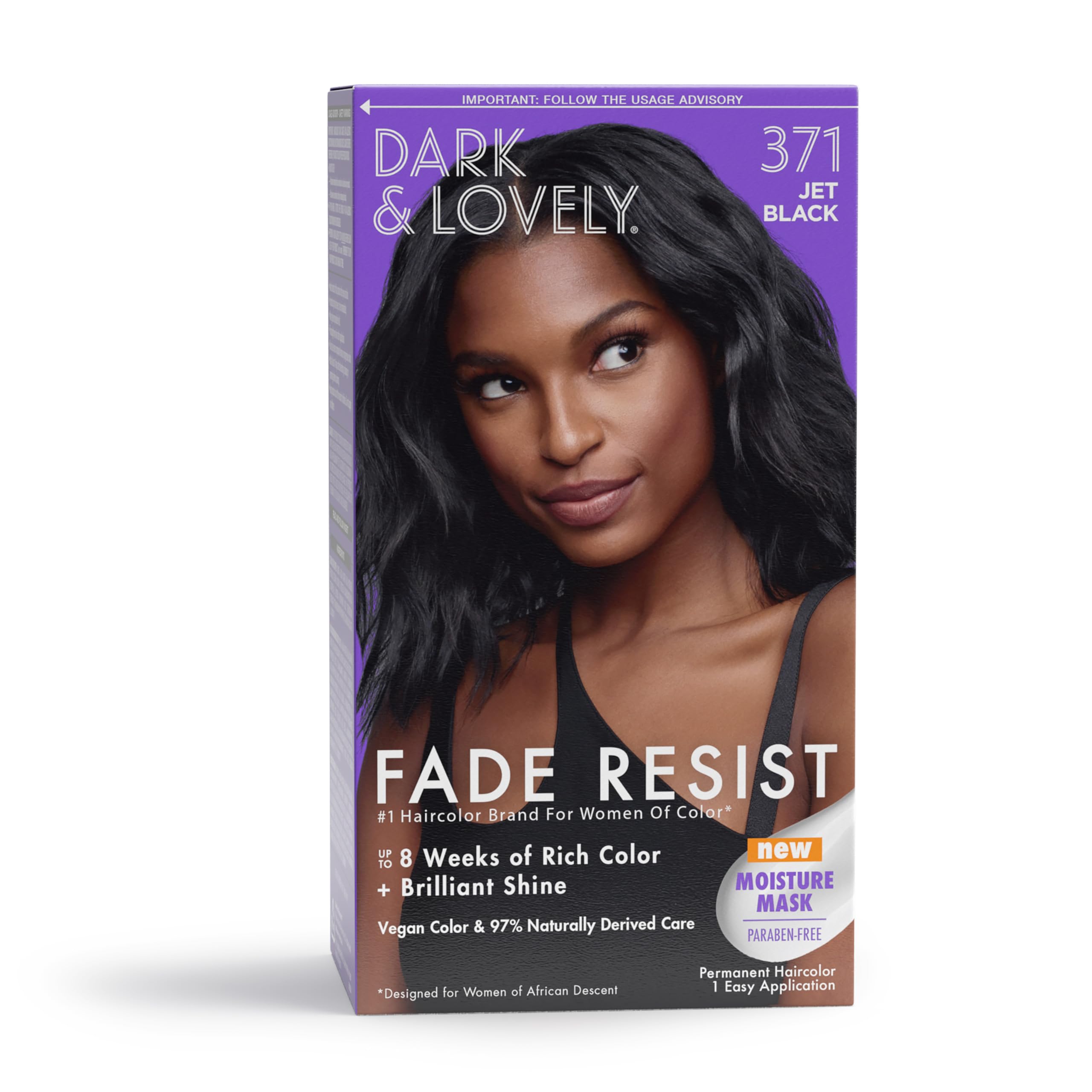 Foto 1 | Tinte De Pelo Softsheen-carson Dark And Lovely Jet Black - Venta Internacional.