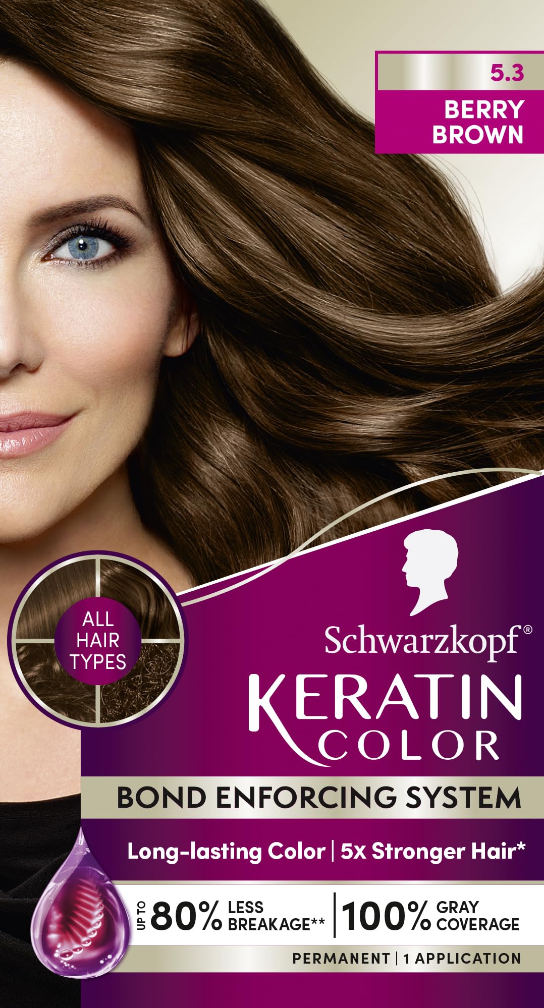 Foto 8 pulgar | Tinte Para El Cabello Schwarzkopf Keratin Color 5.3 Berry Brown - Venta Internacional.