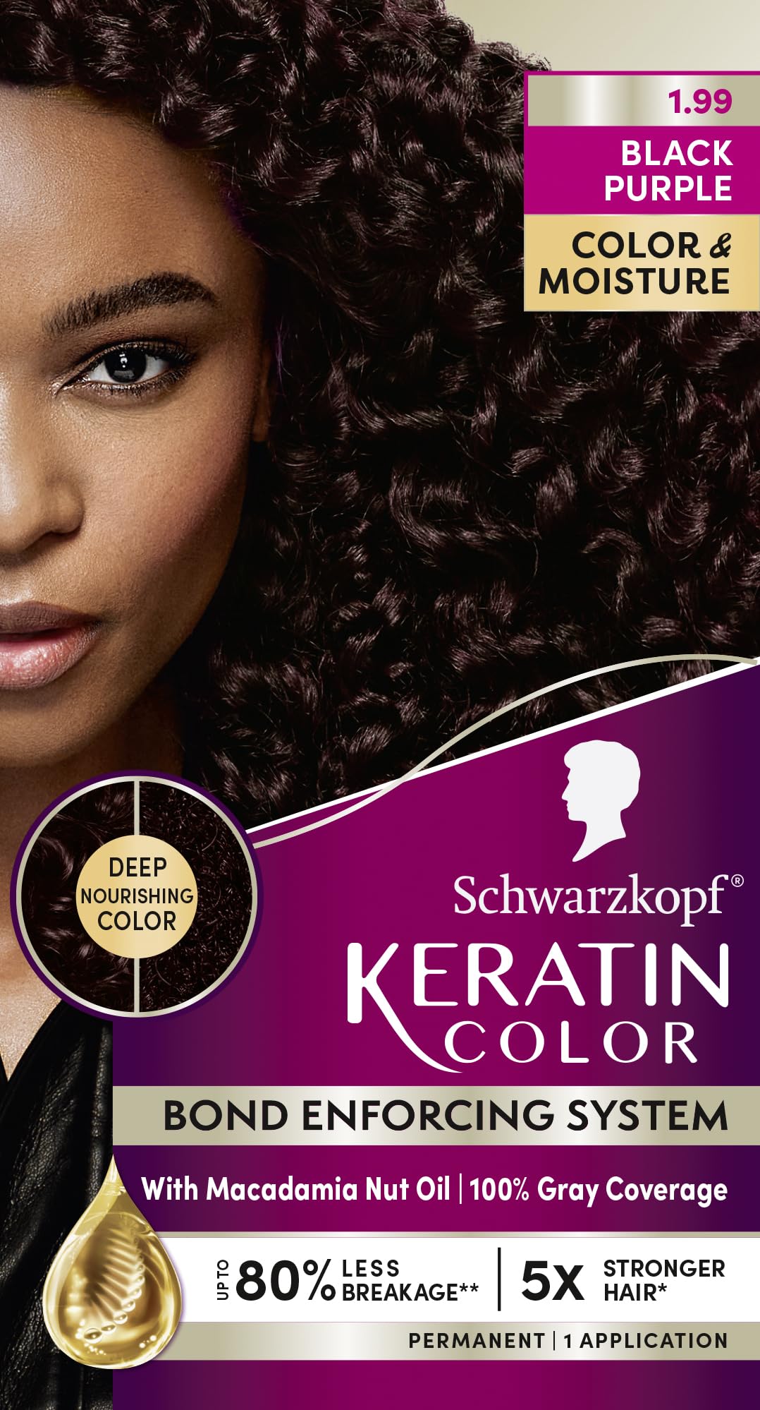 Foto 8 pulgar | Tinte Para El Cabello Schwarzkopf Keratin Color 1.99 Black Purple - Venta Internacional.