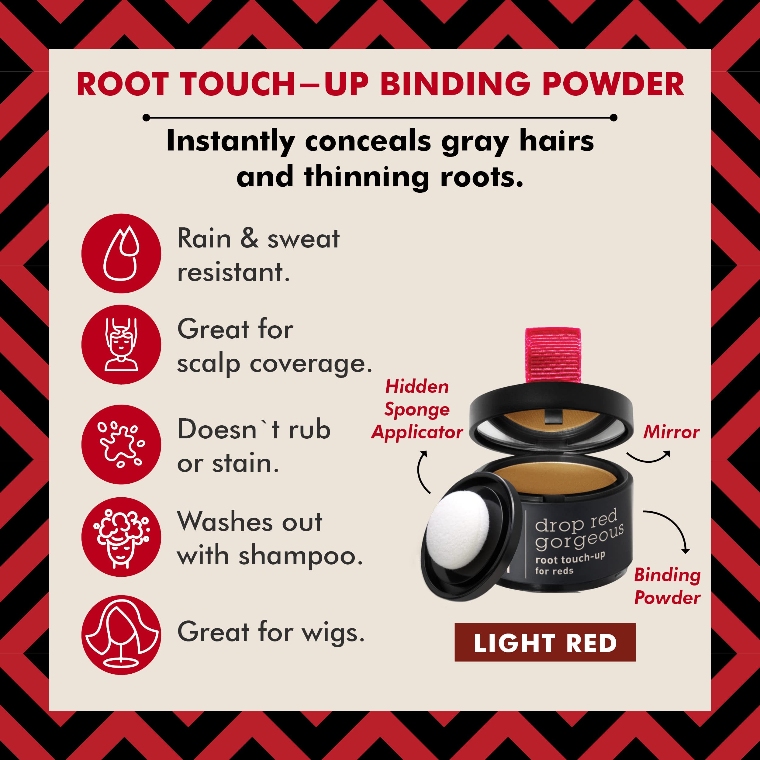 Foto 3 pulgar | Root Touch Up Powder Style Edit, Resistente Al Agua, Color Rojo Claro - Venta Internacional.