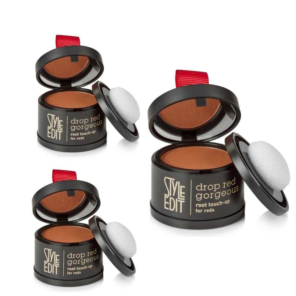 Root Touch Up Powder Style Edit, Resistente Al Agua, Rojo (x3) - Venta Internacional.