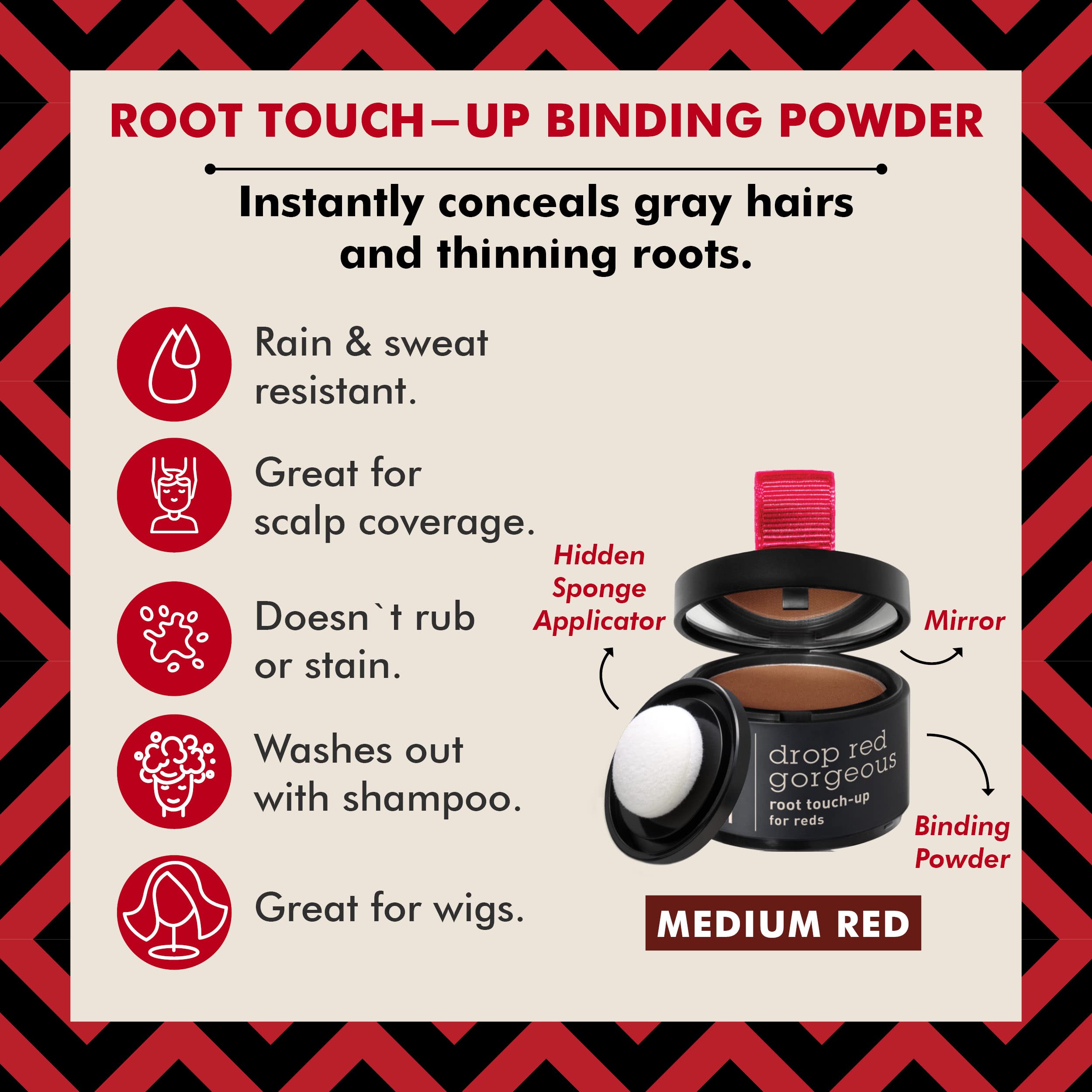 Foto 3 pulgar | Root Touch Up Powder Style Edit, Resistente Al Agua, Rojo (x3) - Venta Internacional.