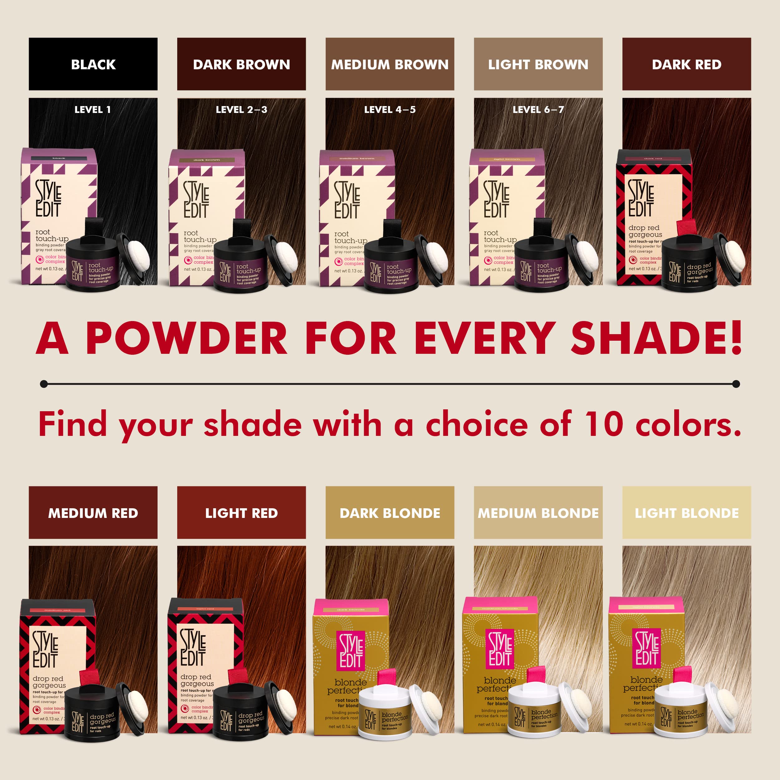 Foto 5 pulgar | Root Touch Up Powder Style Edit Para Cabello Rojo Oscuro, Paquete De 5 - Venta Internacional.