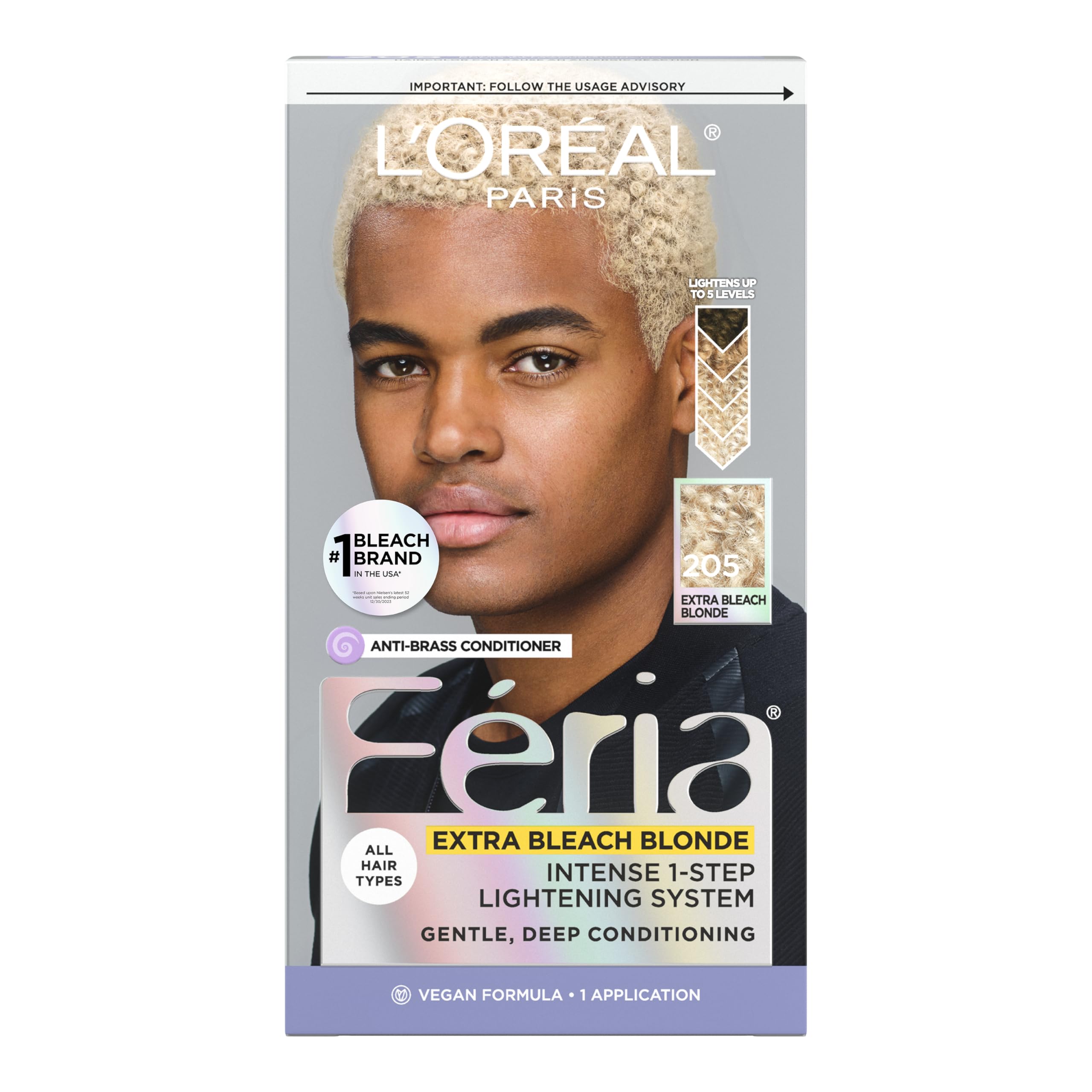 Foto 2 pulgar | Tinte Para El Cabello L'oreal Paris Feria 205 Bleach Blonding, Paquete De 1 - Venta Internacional.