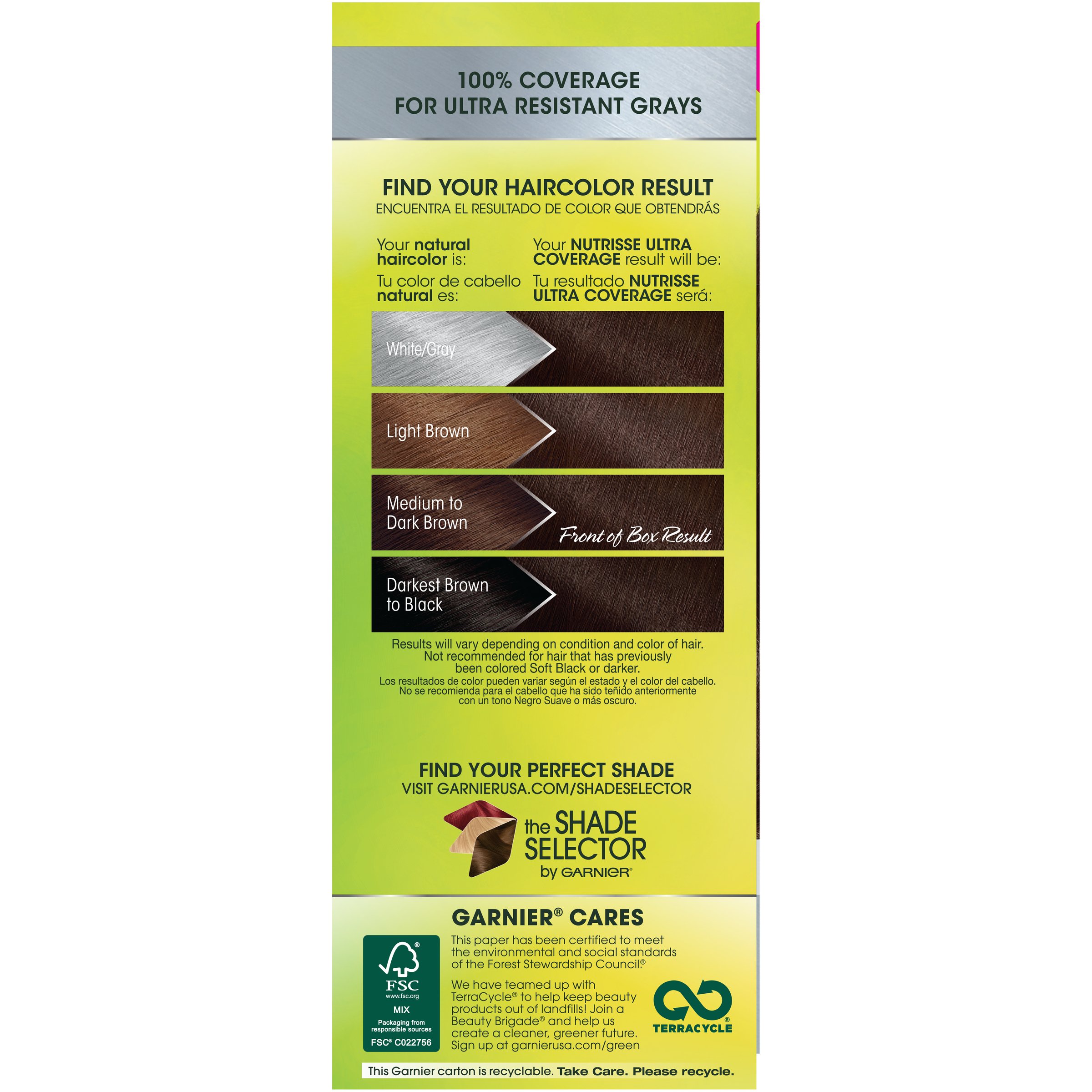 Foto 3 pulgar | Tinte De Pelo Garnier Nutrisse Ultra Coverage Deep Dark Brown - Venta Internacional.