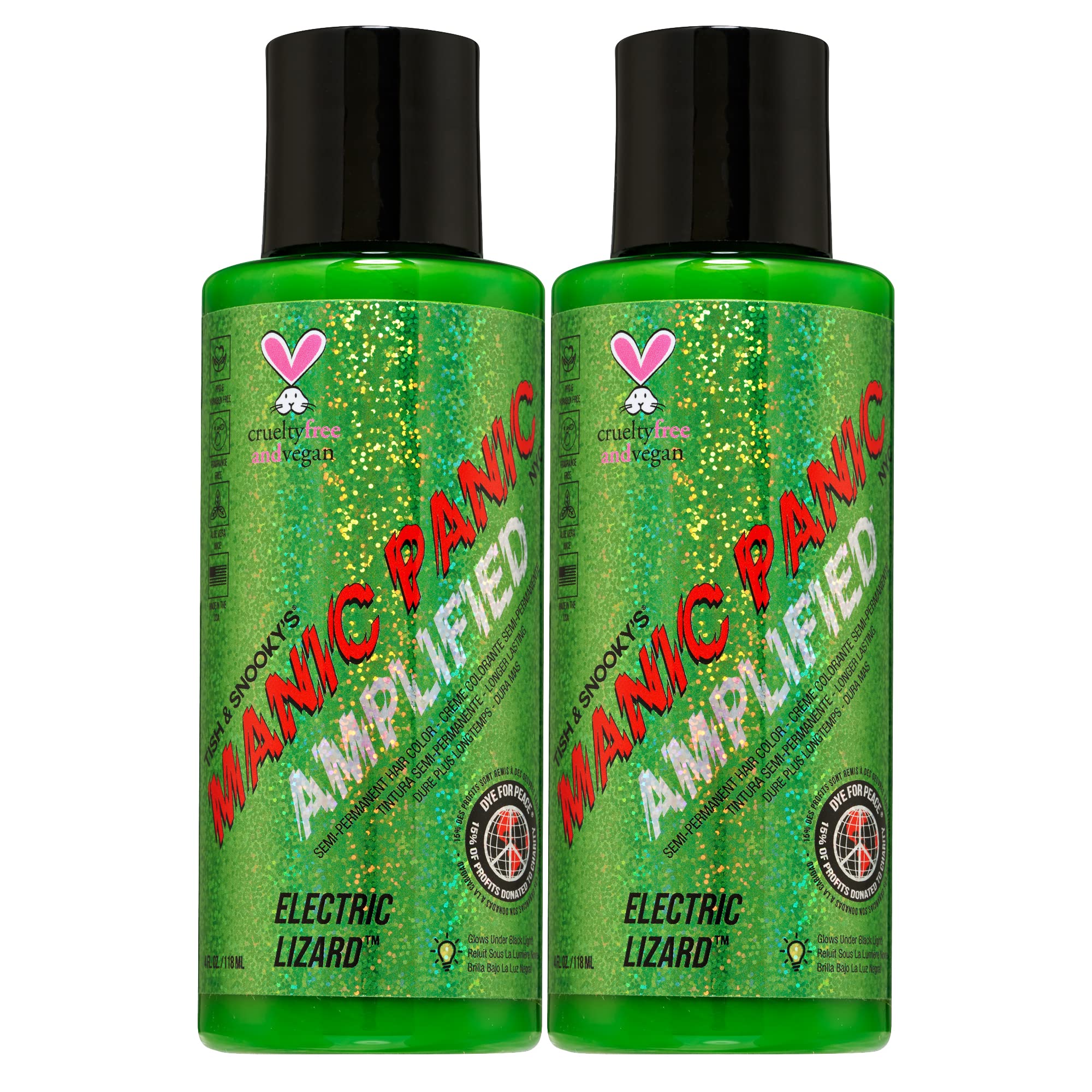 Tinte Semipermanente para Cabello Manic Panic Electric Lizard Paquete de 2 - Venta Internacional