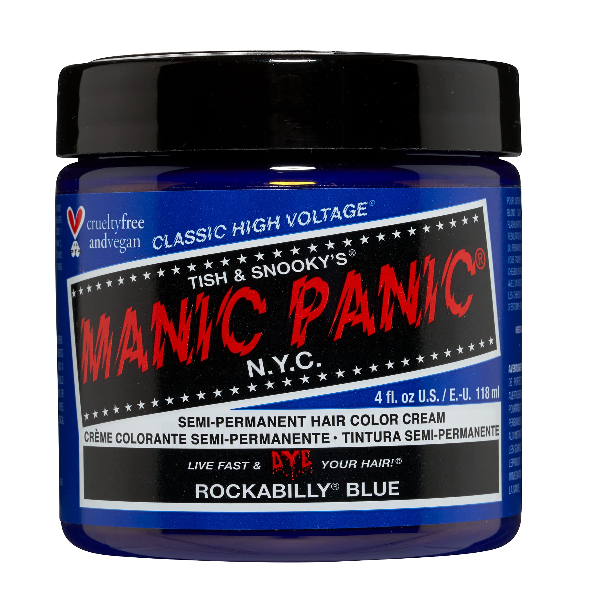 Tinte para el Cabello Manic Panic Rockabilly Blue Classic High Voltage 118 Ml - Venta Internacional