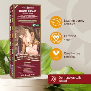 Foto 4 | Tratamiento de Coloración Capilar Surya Brasil Henna Cream Castaño Claro - Venta Internacional