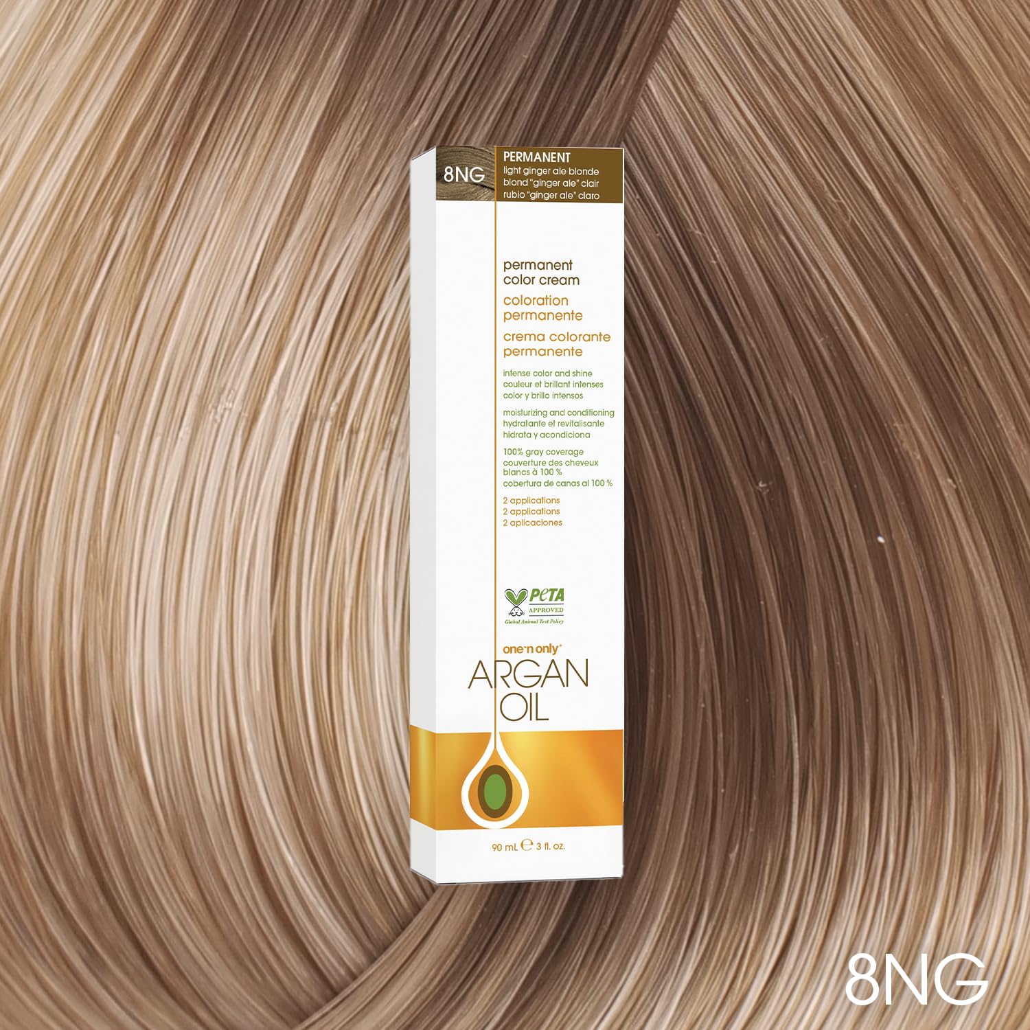 Foto 3 pulgar | Tinte Permanente Para Cabello One 'n Only 8ng Light Ginger A - Venta Internacional.