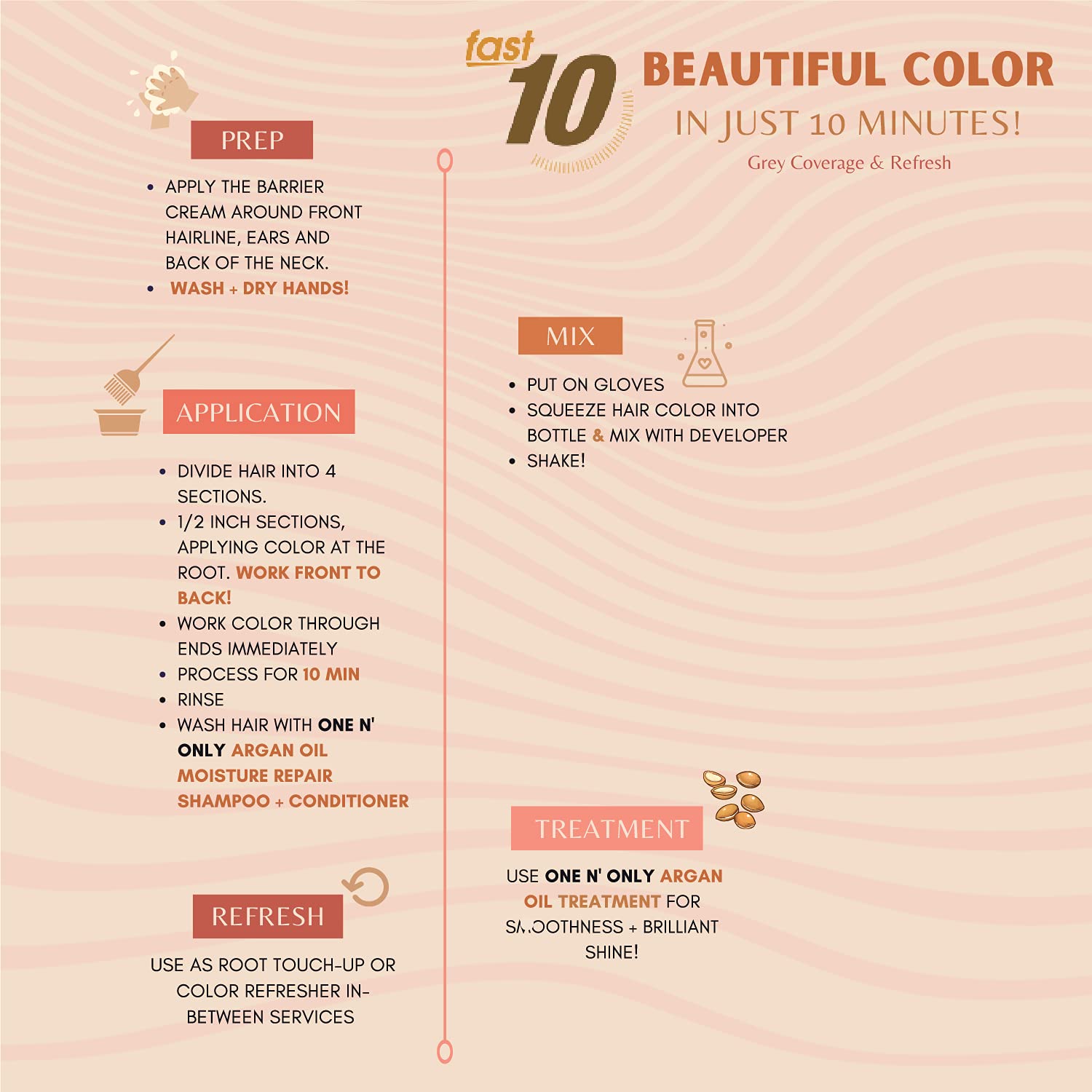 Foto 5 pulgar | Kit De Coloración Para Cabello One 'n Only Argan Oil Fast 10 8g Golden - Venta Internacional.