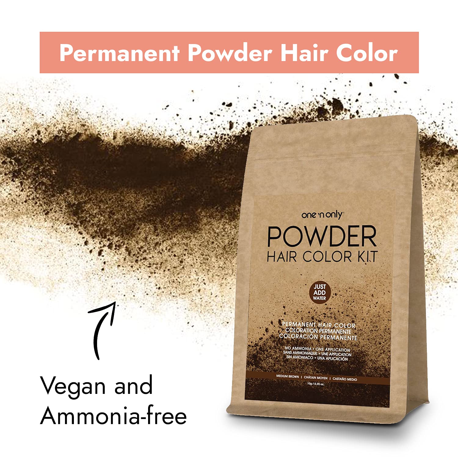 Foto 5 pulgar | Kit de Coloración de Cabello en Polvo One'n Only Medium Brown Vegan - Venta Internacional