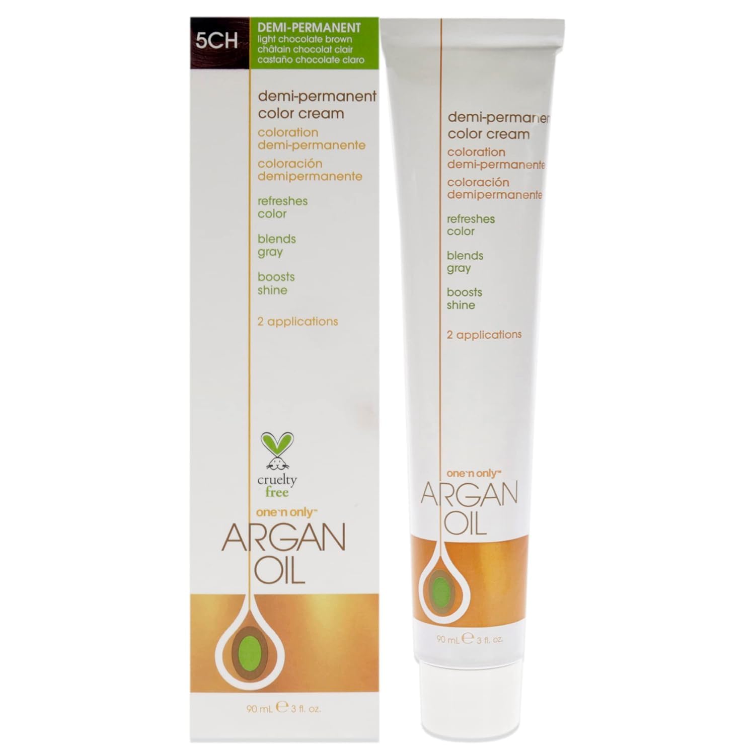 Foto 2 pulgar | Tinte De Pelo One'n Only Demi Permanent 5 Canales Chocolate Claro 90 ml - Venta Internacional