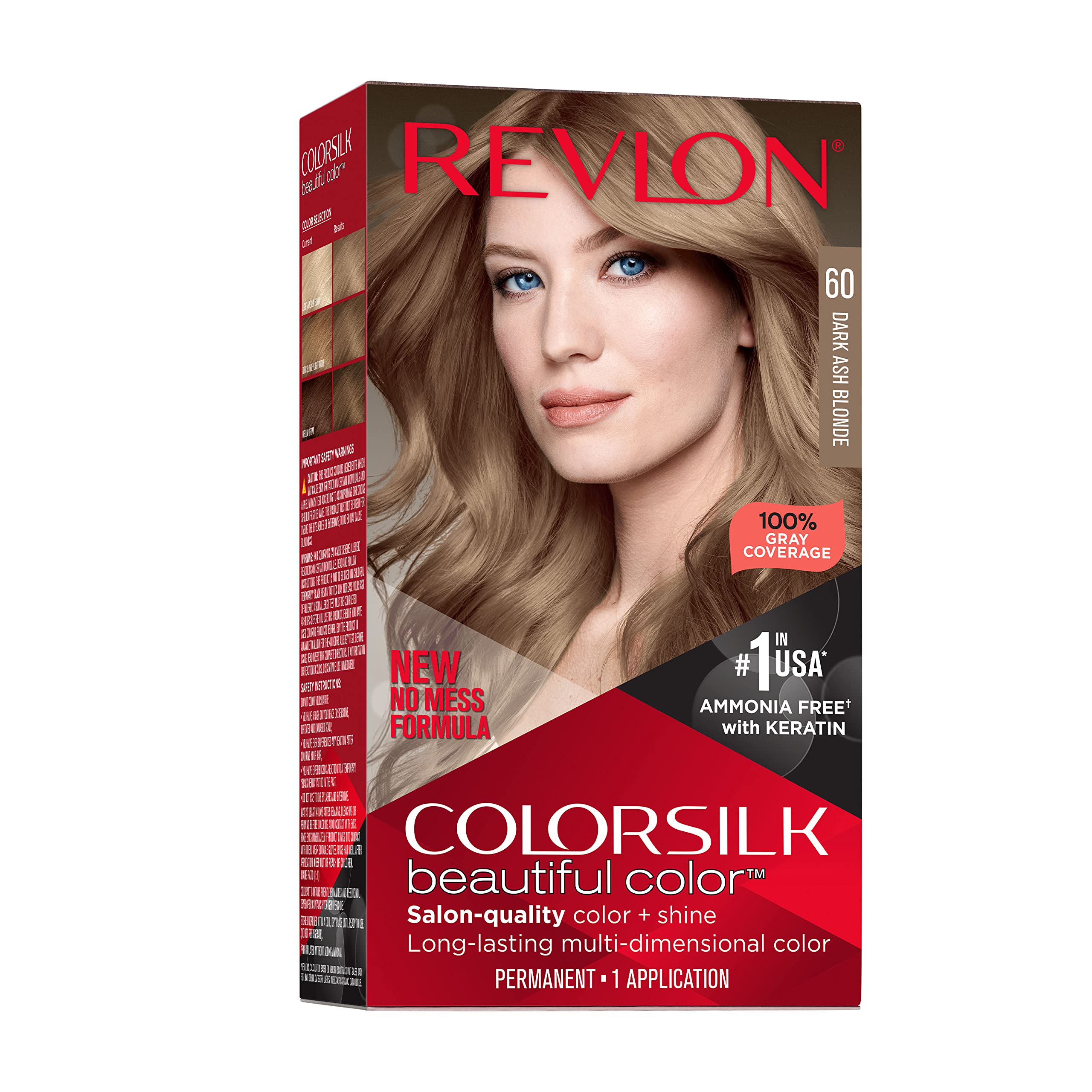 Tinte De Pelo Revlon Colorsilk Beautiful 060 Dark Ash Blonde - Venta Internacional. $411
