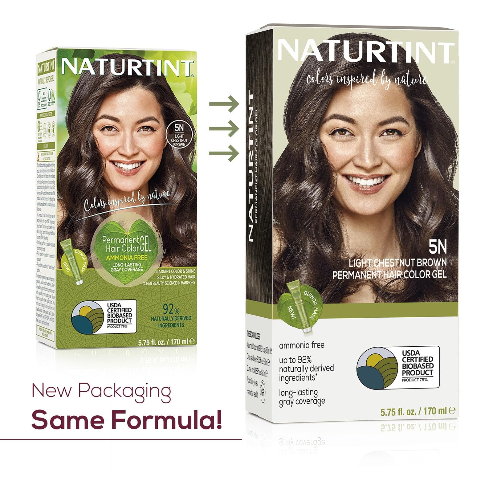 Foto 2 | Tinte De Pelo Naturtint 5n, Castaño Claro, X6 Unidades, Sin Amoniaco - Venta Internacional.
