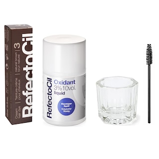 Foto 1 | Kit Para Teñir El Cabello Refectocil Natural Brown (#3) Con Oxidante Al 3% - Venta Internacional.