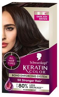 Foto 1 | Tinte De Pelo Schwarzkopf Keratin Color 4.1 Marrón Ceniza Oscuro X12 - Venta Internacional.