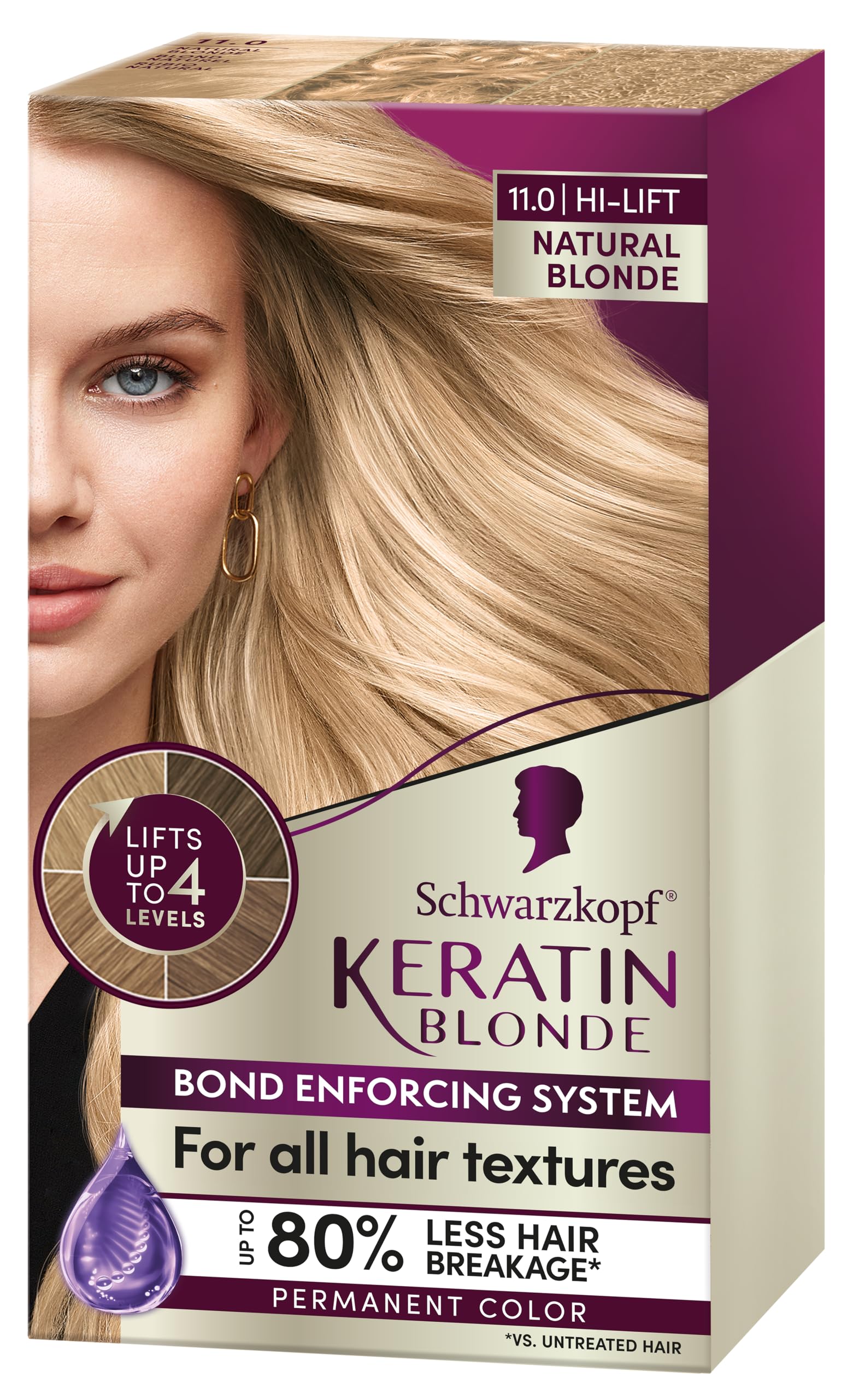 Tinte para Cabello Schwarzkopf Keratin Blonde 11.0 Natural Blonde - Venta Internacional