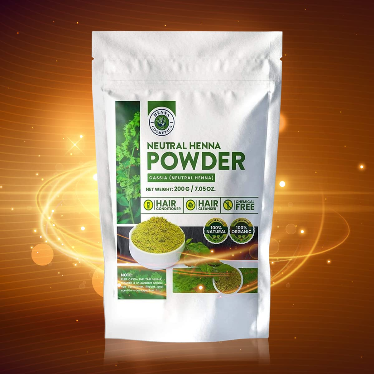 Foto 5 pulgar | Tinte Para El Cabello Con Henna Cosmetics Cypri Natural 200 G - Venta Internacional.