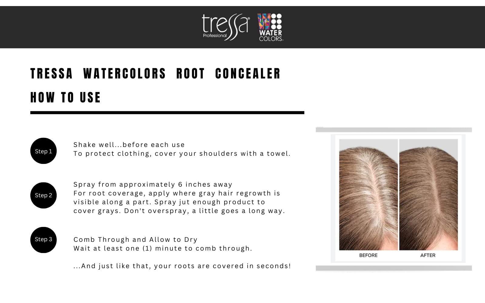 Foto 5 | Acuarelas En Aerosol Root Concealer, Retoque, Textura Y Volumen - Venta Internacional.