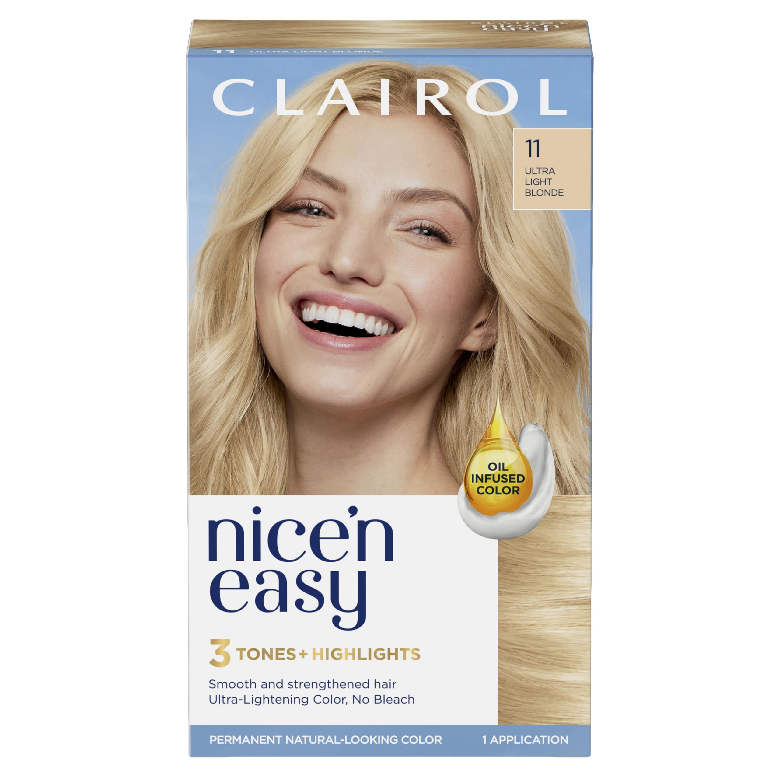 Foto 2 pulgar | Tinte de Cabello Clairol Nice'n Easy 11 Ultra Light Blonde - Venta Internacional