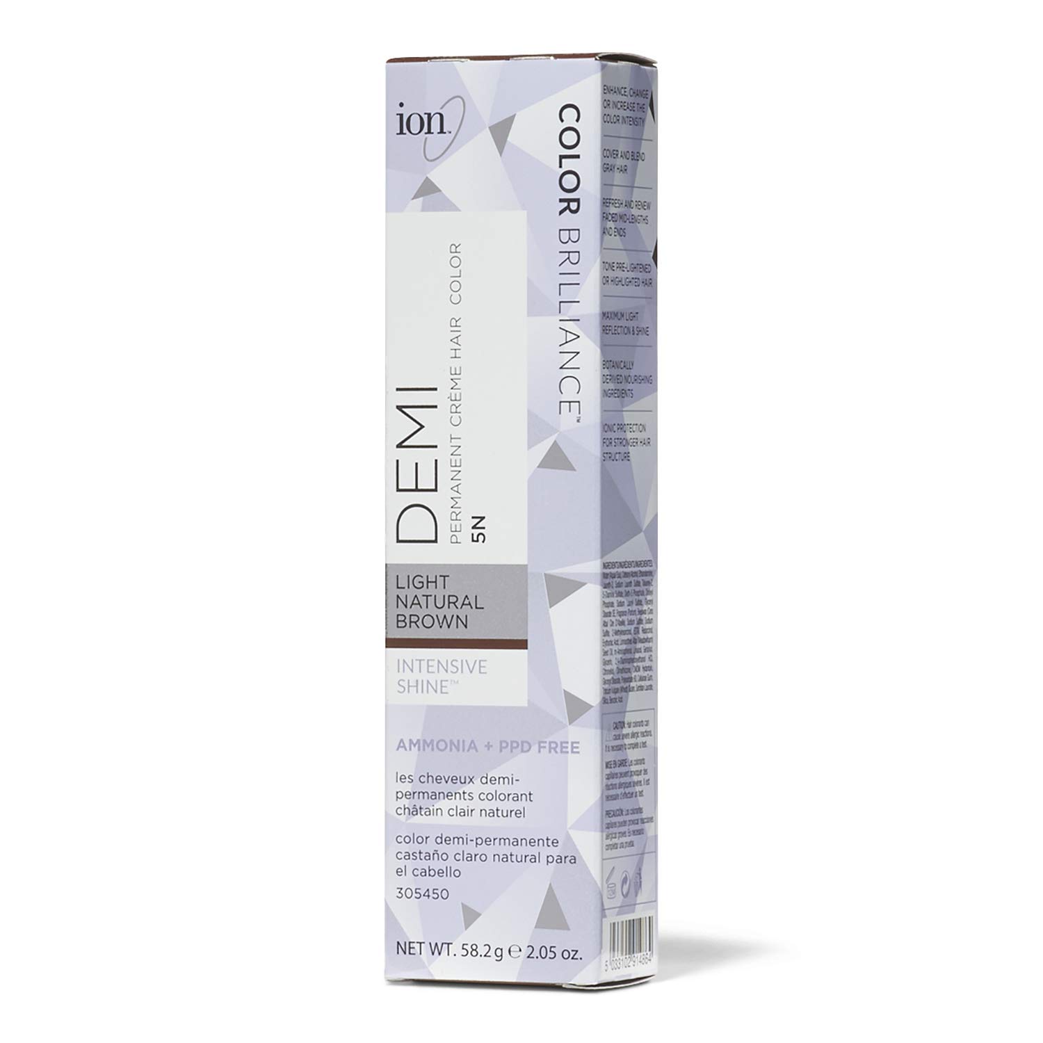 Foto 2 pulgar | Tinte De Pelo Ion Intensive Shine 5n Castaño Natural Claro - Venta Internacional.