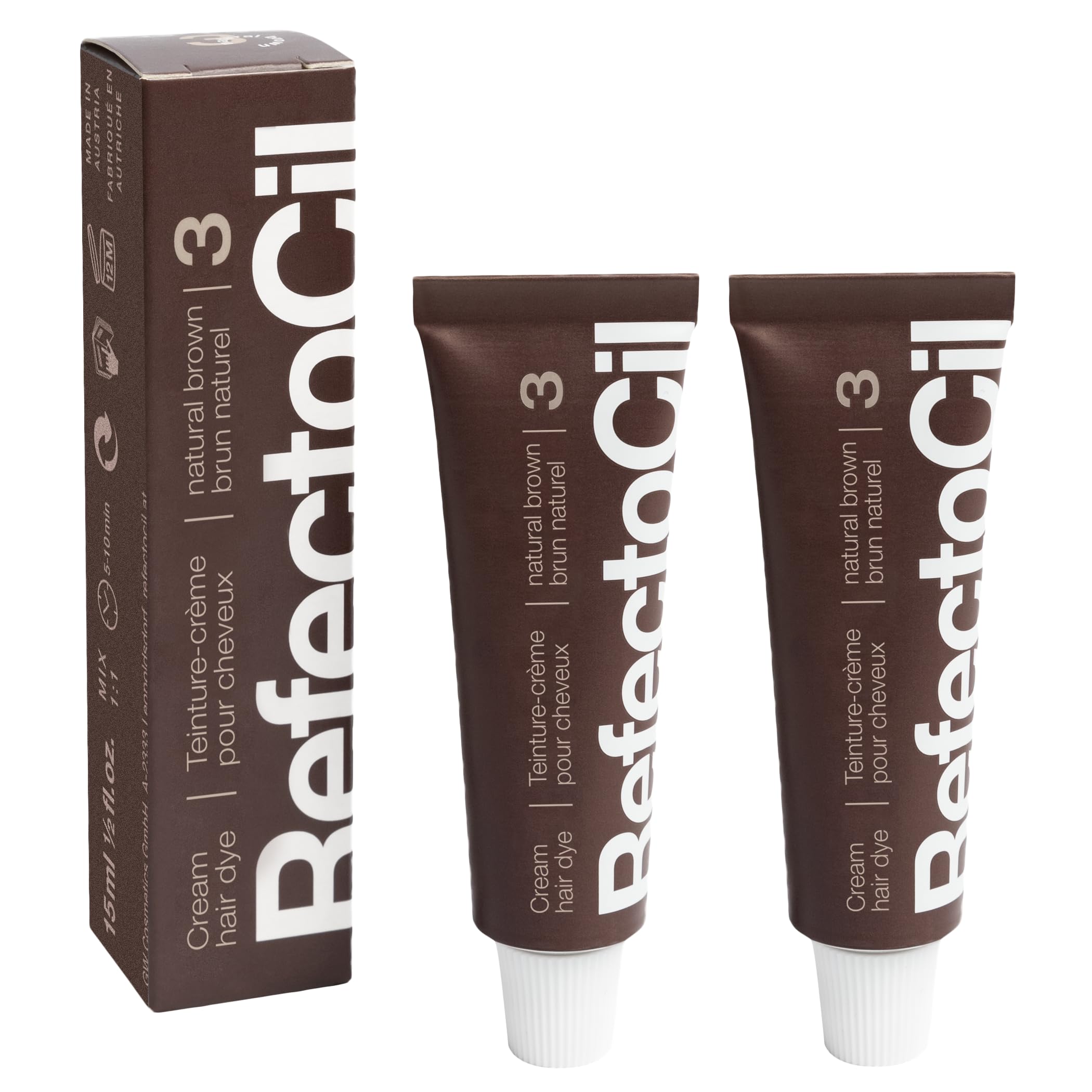 Foto 2 pulgar | Tinte Para El Cabello En Crema, Paquete De 2 Unidades, Refectocil Professional Natural Brown - Venta Internacional.