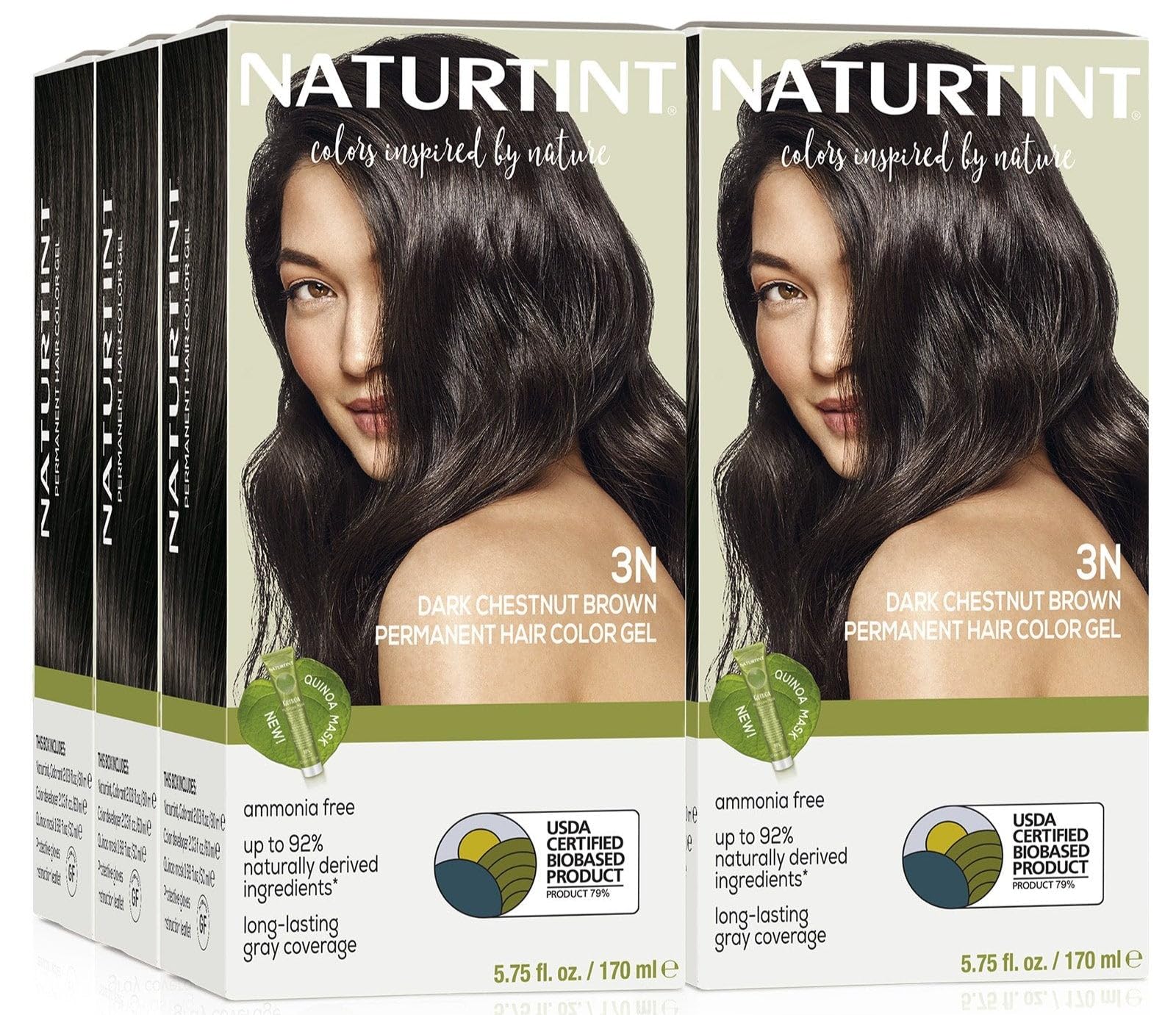 Foto 1 | Tinte De Pelo Naturtint 3n Castaño Oscuro X6 Sin Amoniaco - Venta Internacional.