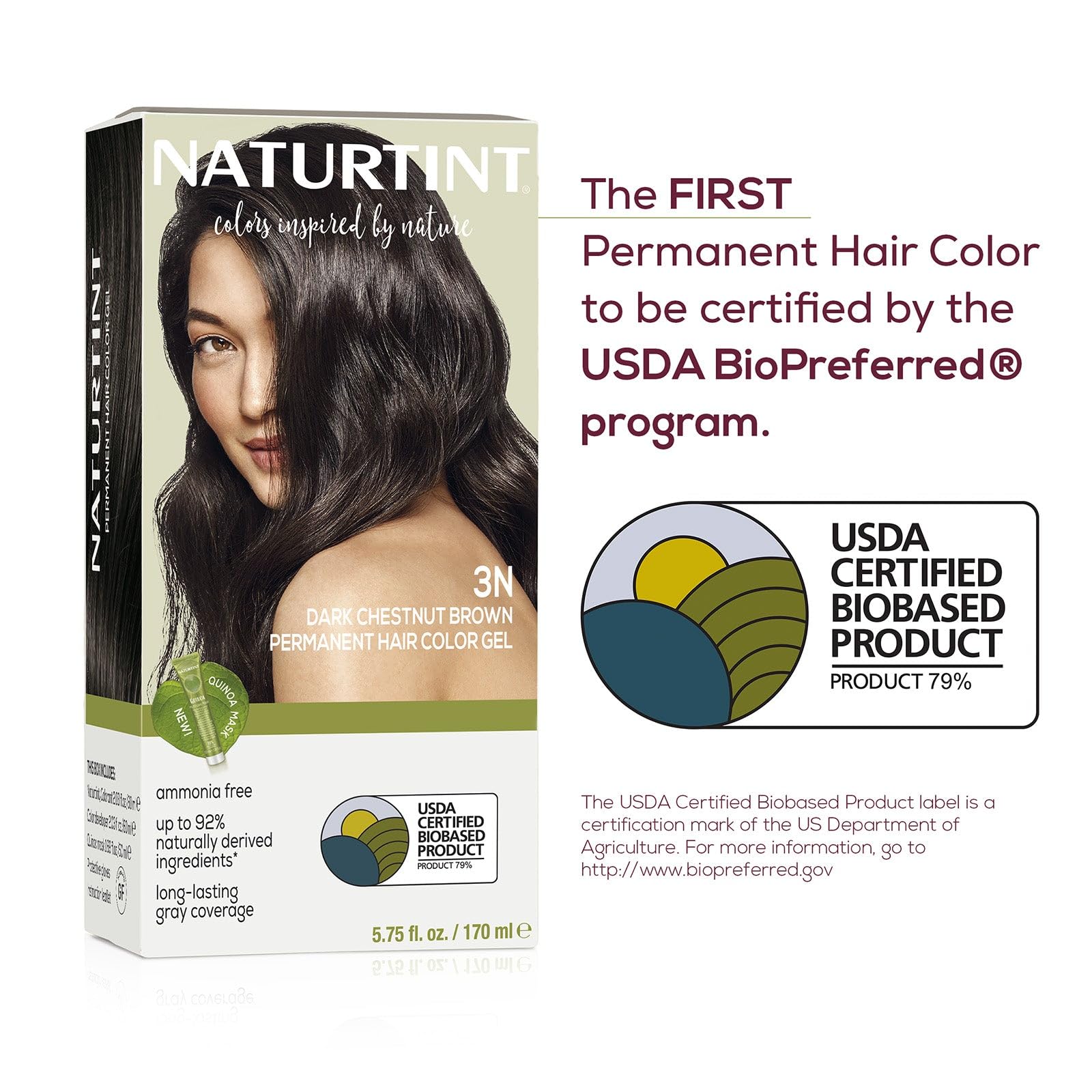 Foto 7 | Tinte De Pelo Naturtint 3n Castaño Oscuro X6 Sin Amoniaco - Venta Internacional.