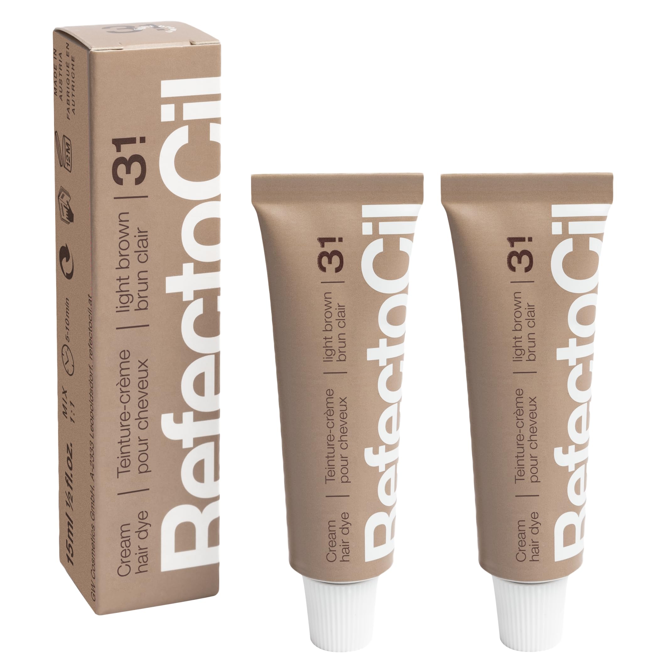 Foto 2 pulgar | Tinte Para El Cabello En Crema, Paquete De 2 Unidades, Refectocil Professional, Marrón Claro - Venta Internacional.