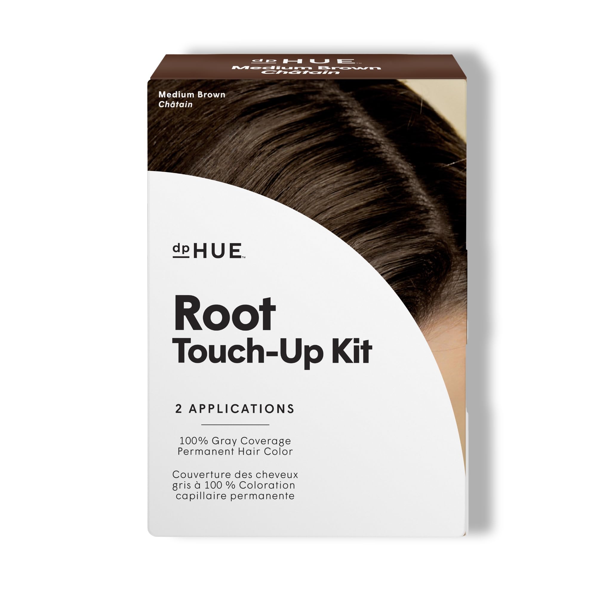 Foto 2 pulgar | Kit Retoque de Raíz Dphue para Cabello Castaño Medio - Venta Internacional