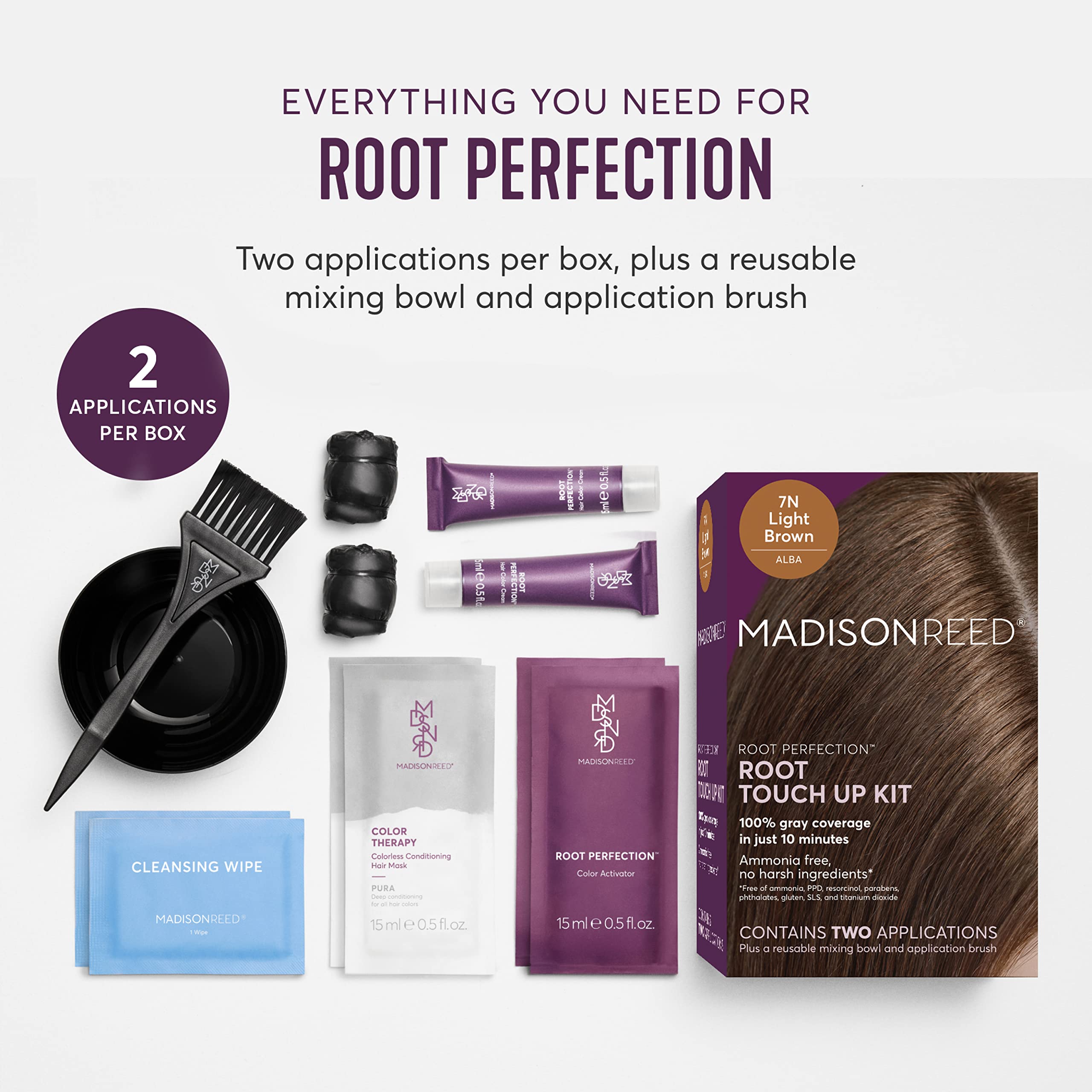 Foto 3 pulgar | Tinte de Cabello Touch Up Madison Reed Marrón Claro 7n Alba 2x10 Ml - Venta Internacional