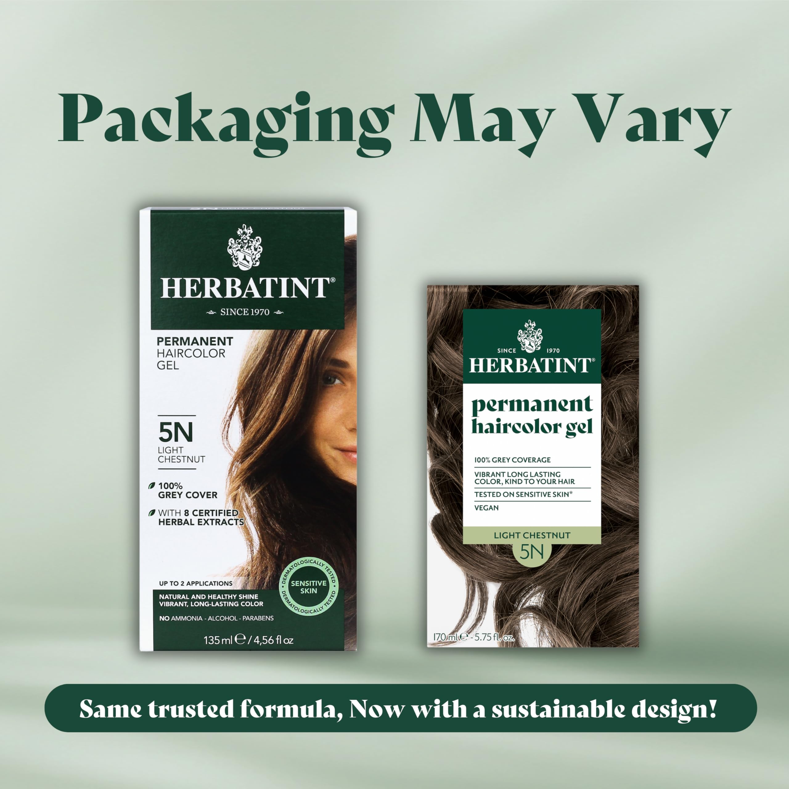 Foto 3 pulgar | Gel para Teñir Cabello Herbatint 5n Light Chestnut 135 Ml Sin Alcohol - Venta Internacional