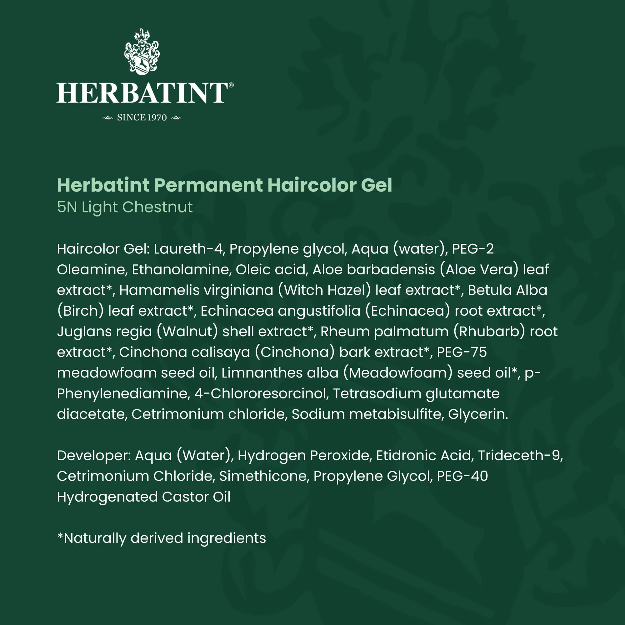 Foto 7 | Gel para Teñir Cabello Herbatint 5n Light Chestnut 135 Ml Sin Alcohol - Venta Internacional