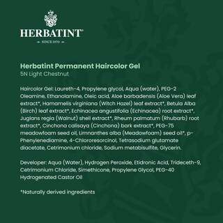 Foto 7 | Gel para Teñir Cabello Herbatint 5n Light Chestnut 135 Ml Sin Alcohol - Venta Internacional
