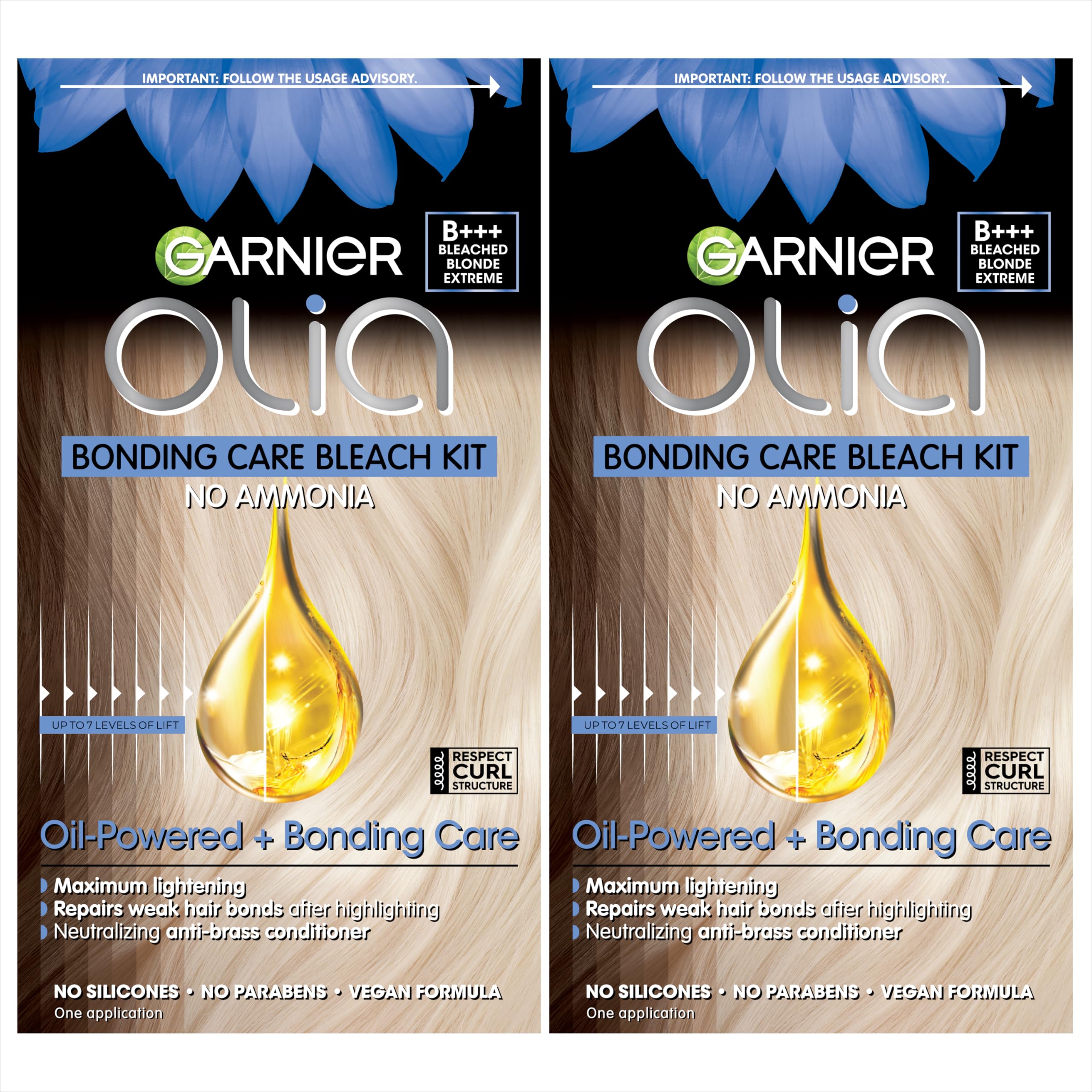 Foto 2 pulgar | Tinte Para El Cabello Garnier Olia Sin Amoniaco B+++ Bleach Blonde X2 - Venta Internacional.